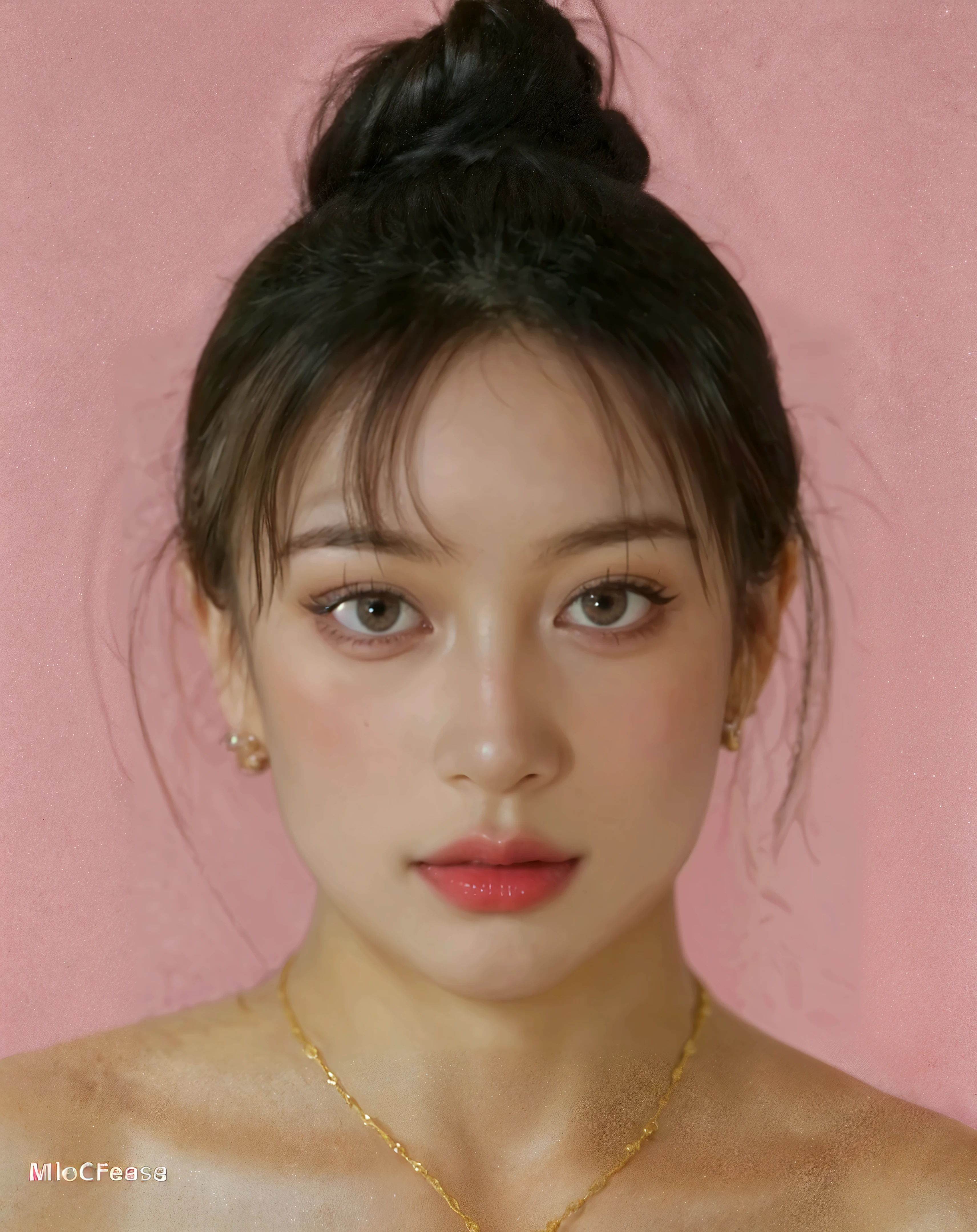 A close up of a woman with a necklace on her neck - SeaArt AI