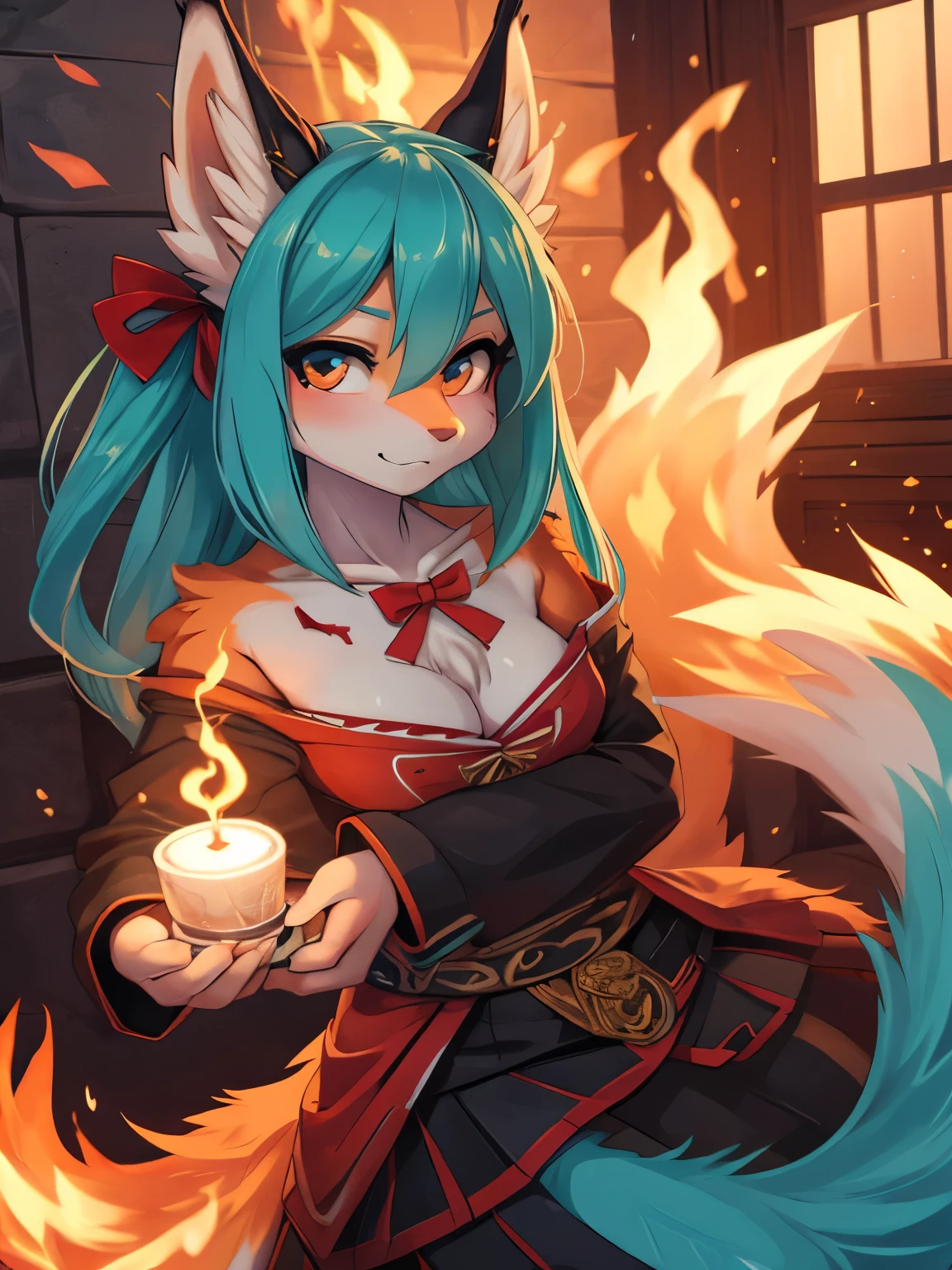 Miku Hatsune, 18 years old women, hell girl, sucubo girl, alta definicion, orejas de kitsune, wichgirl, powered bogy, magic girl