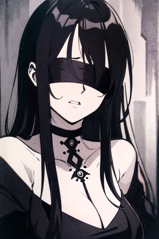 (masterpiece, best quality, high quality, highres, ultra-detailed), 1girl, blindfold