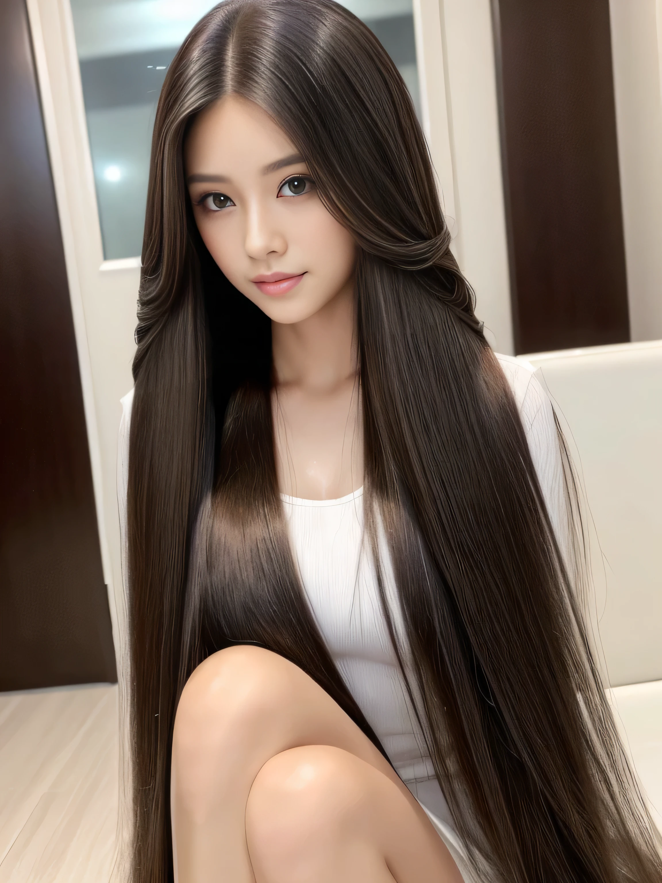 　(Upper Body Shot:1.1)　((highest quality)), ((masterpiece)), (Familiar), (Get used to it)　(Reaches up to the kneeVery long hair　highest quality　Highest detail　Reaches up to the knee、Very long hair that lasts forever:1.3　Flowing Hair　私ncredibly straight hair　Very shiny and thick hair　Abnormally long hair that lasts forever　Flowing Hair on both ends　long hair up to the knees:1.2　long hair up to the knees:1.2　Thick and shiny hair　Very free hair　Abnormally long hair!!!!!　Beautiful silky hair　　Beautiful and shiny hair　Beautiful and shiny hair　Beautiful silky hair　Hair that grows to the knees　Very very, Very long hair!!!!!　Very very, Very long hair!!!!!)　(highest quality　The best ultra-fine　Reaches up to the knee、Very long hair that lasts forever　Flowing Hair　Her hair is gently permed　Very shiny and thick hair　Abnormally long hair that lasts forever　Flowing Hair on both ends　long hair up to the knees:1.2　long hair up to the knees:1.2　Thick and shiny hair　Very free hair　Abnormally long hair!!!!!　Beautiful silky hair　Super long hair down to the knees　Beautiful and shiny hair　Beautiful and shiny hair　Beautiful silky hair　Hair that grows to the knees　Very very, Very long hair!!!!!　Very very, Very long hair!!!!!)　(She is the most beautiful 28-year-old hair model in Japan...)　Perfect Woman&#39;face　(She has a typical Japanese build and skin color..., Her skin is very high quality and ultra high definition.、very beautiful and glowing skin)　(She is photographed against a white wall:2.Standing in front of 0 in a random pose)　(Excessive breasts)　(Her face is long, Eyes and nose)（She achieved her sexy look with the help of a professional makeup artist.。...　Lipstick is natural red　The eyeliner is a beautiful black)　(Her hair is black, light brown, blonde, Red-brown, Dark Green, or dark blue..)　(Surreal photos by professional photographers :1.2)　(She is wearing a beautiful blue silk camisole dress. :1.2)　((Her bangs are completely cut off.))　(She has a typical Japanese build and skin color　Her skin is very delicate and sensitive..、and、Such beautifu