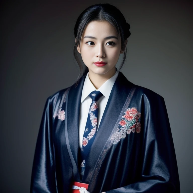 หญิงชาวเอเชียอาราฟin kimonoผ้าใหมราคาแพง, blue and red gold,black white, palace ， a girl in Hanfu, elegant Japanese woman, Japanese woman, Japanese model, traditional beauty, The face of a beautiful Japanese girl, Portrait of a Japanese girl, Portrait of a geisha, in kimono, Hanfu, Chinese woman, Portrait of a geishaที่สวยงาม, traditional japanese, Inspired by Itō Shinsui