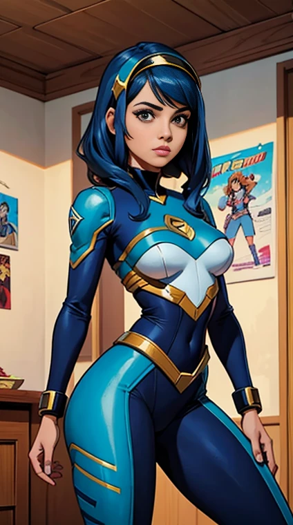 Storyboard em quadrinhos:1.8, Cartoon tirinhas,tirinha:: Victoria Justine, (1 mulher) Uma loira de 20 anos,Em uma casa futurista, estilo de quadrinhos da Marvel, hiper HD, Ultra-HD 24K