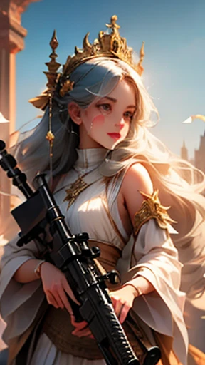 Princess holding a sniper