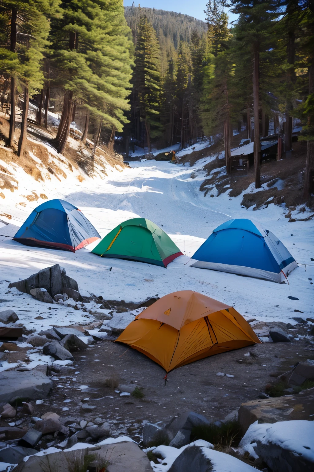Himalayan Climbing、The bivouac、Some tents、