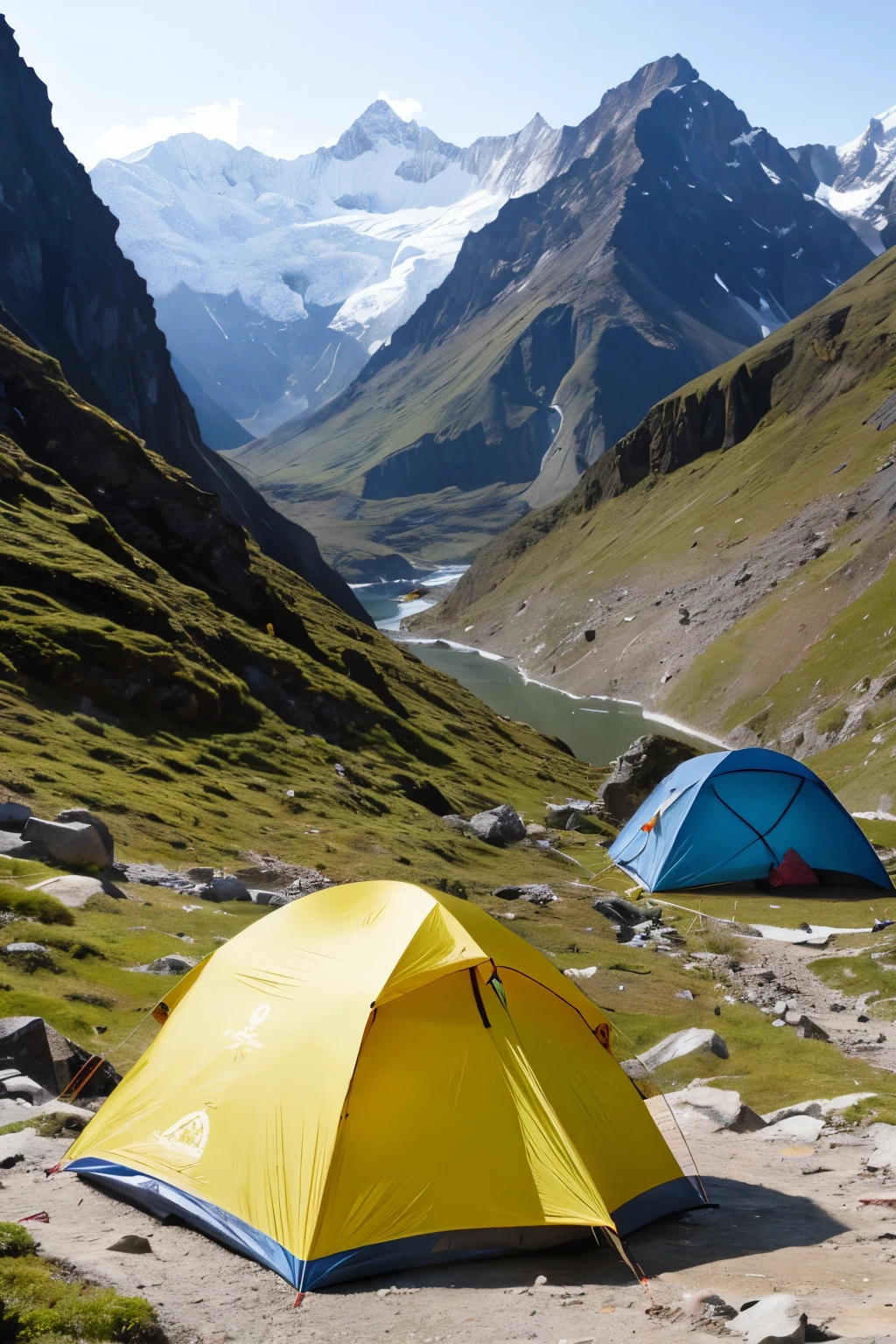 Himalayan Climbing、The bivouac、Some tents、