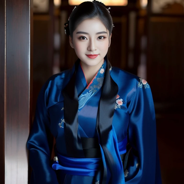 Asian woman Arav in expensive silk kimono,black,red, Posing for pictures, palace ， a girl in Hanfu, Hanfu, สวมChinese dressโบราน, traditional chinese clothing, with ancient Chinese clothes, Chinese dress, Inspired by Gu An, traditional beauty, white Hanfu, traditional clothing, ancient chinese beauty