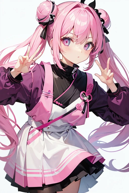 Change your eye color to pink。Instead of twin tails, put them in two buns。