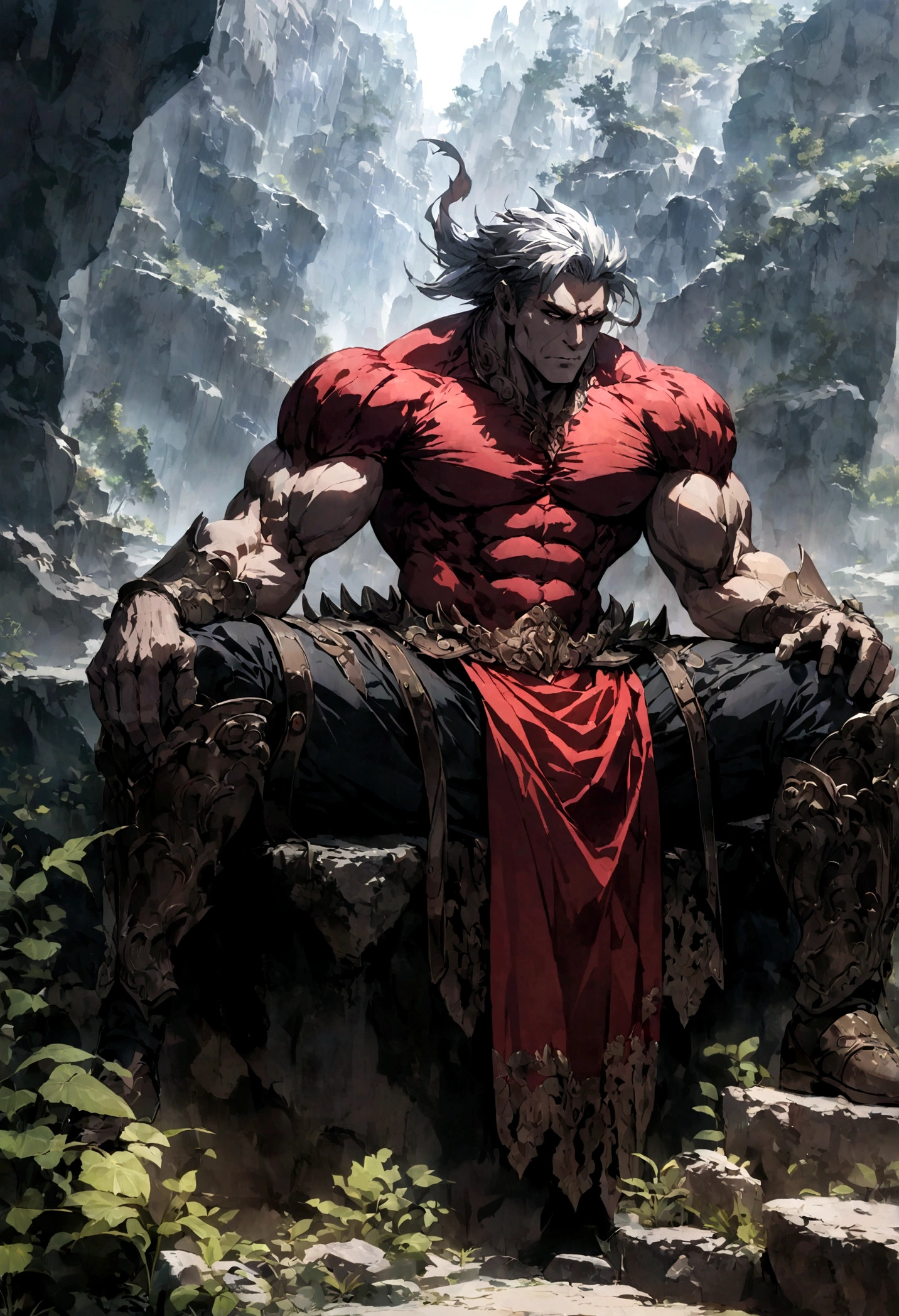 Muscle Man，Naked Mold，Sin Pantaloons，Off，Sit