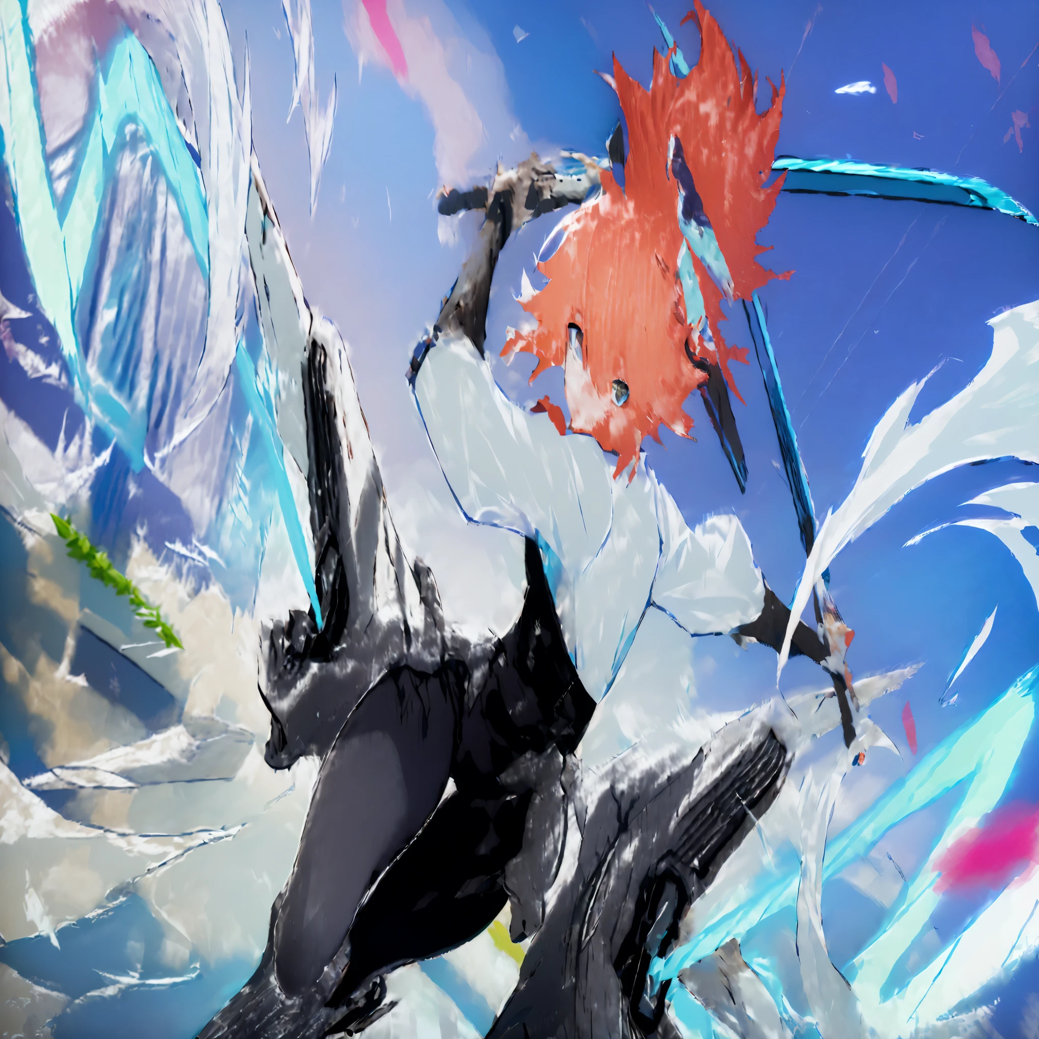anime girl with red hair holding a sword and a sword, best anime 4k konachan wallpaper, macross delta splash art, cushart krenz key art feminine, detailed key anime art, key anime art, ayaka genshin impact, advanced digital anime art ”, zerochan art, badass anime 8 k, cushart kenz, from arknights