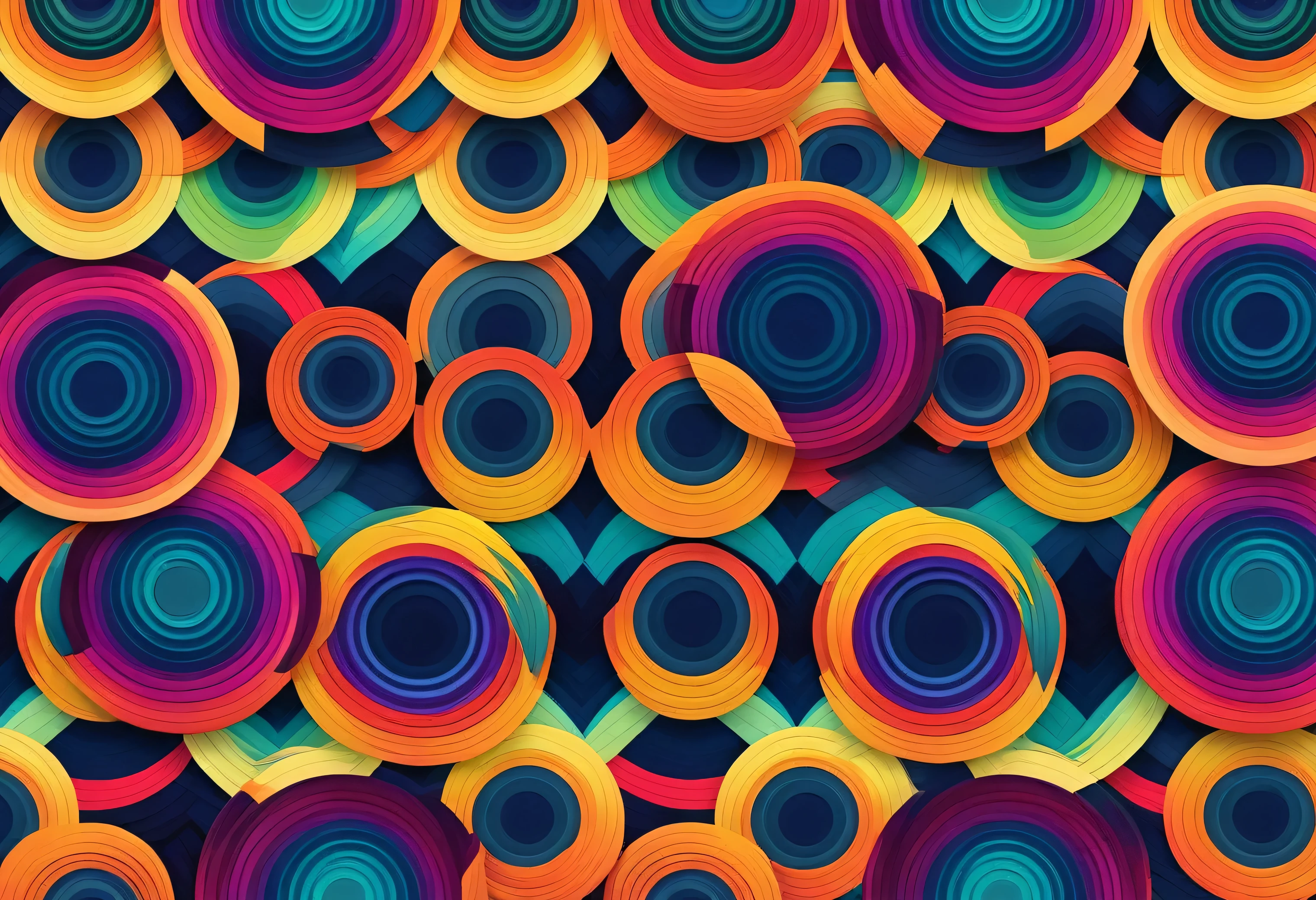 a colorful seamless repeat pattern, abstract minimalist geometric style, 8k, high resolution, intricate details, vibrant colors, clean lines, symmetry, balanced composition, captivating visuals, hypnotic, mesmerizing, elegant, refined, visually striking, modern, chic