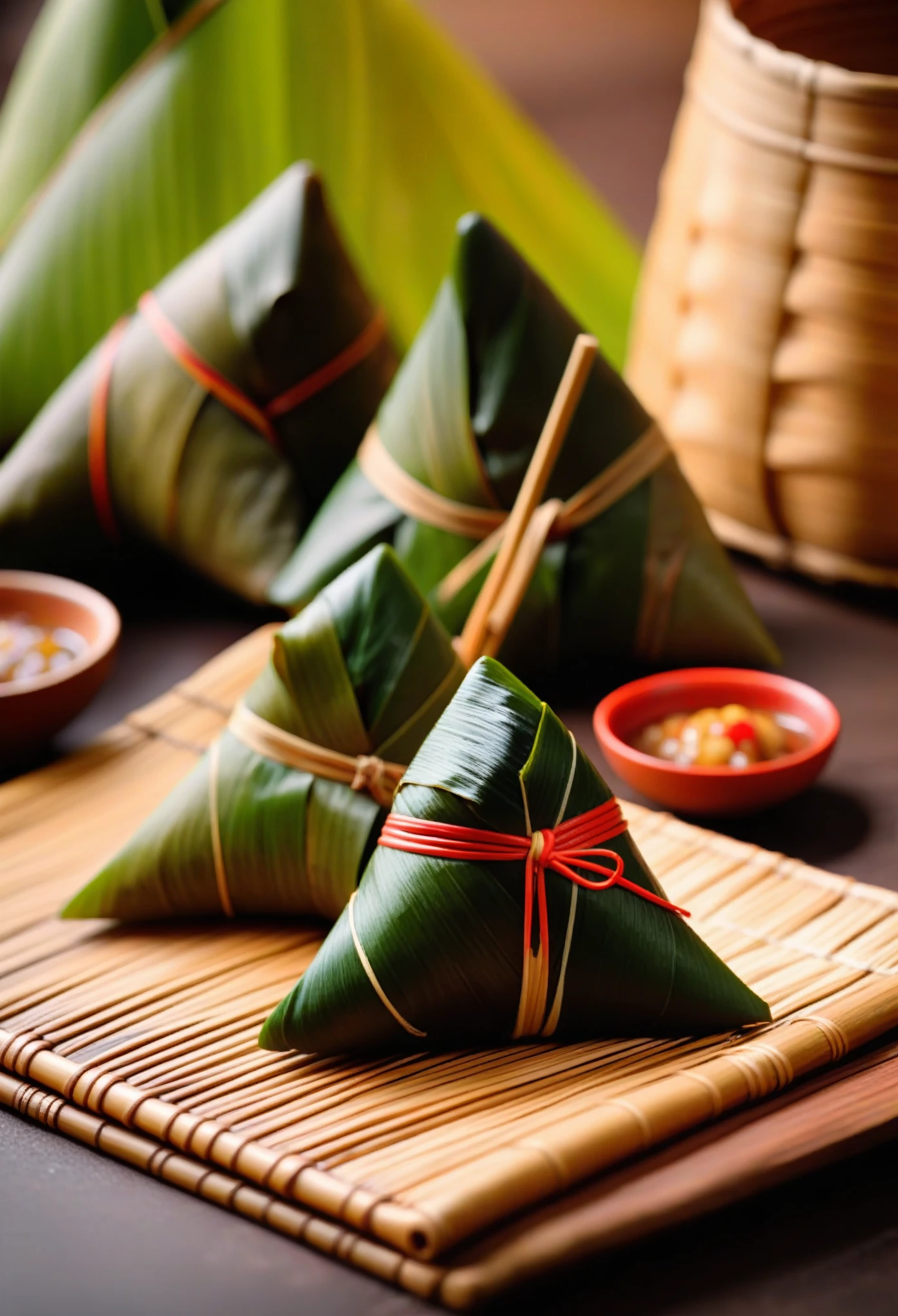 zongzi, no humans,blurry,depth of field,scenery,blurry background,, best quality,High Quality,realistic,RAW photo,masterpiece,8k,insane details,High detail,hyperdetailed, Lighting,Master Lighting,film grain,