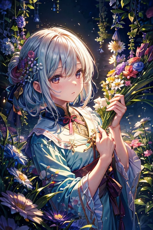 masterpiece:1.2, 8k, (highest quality,Super detailed,Realistic:1.37),One girl, Soft Light, たくさんのflowerで覆われたベッドに横たわるかわいい女の子,柔らかく繊細なflowerびら,香りのよいflower,色とりどりのflowerが咲き誇る,摘みたてのflowerをベッドに散らした,Beautifully arranged flower arrangements,Romantic and dreamy atmosphere,鮮やかで鮮やかなflower色,Mr.々な種類と大きさのflowerでいっぱいのflower壇,美しいflower柄,High resolution,超High resolution,Studio Lighting,空中に静かに落ちるflowerびら,flower々The subtle play of light and shadow between,flowerびらの詳細な質感,鮮やかなflower々Contrasting pure white linen sheets,Pay close attention to detail,Colorful bokeh background,An aura of serenity and peace,flowerの美しさを完璧に捉えた,Artistic and fascinating composition,多Mr.なflowerの種類,A playful and whimsical atmosphere,Feeling surrounded by natural beauty,Calm and cozy atmosphere,丁寧に手描きされたflower,perfect realism,空気中に漂う強いflowerの香り.