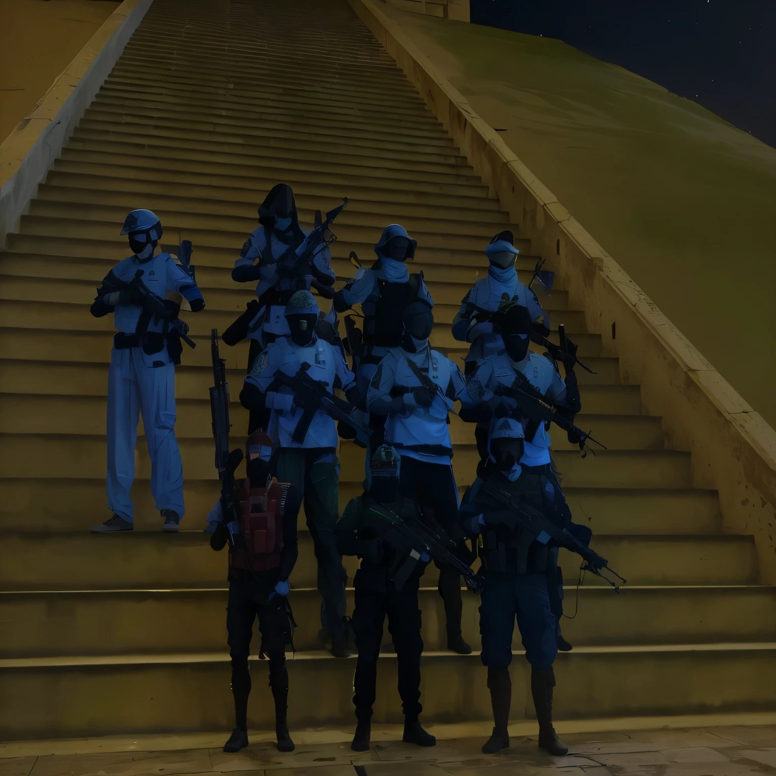 There are a lot of people standing on the steps of a building, antes do abate final, muitos npcs nas ruas, with the young Jedi army behind him, Oficiais imperiais em branco, Eisley Mos Preto, ut 4, soldados mortos-vivos em segundo plano, ataque noturno, como guerreiros reptilianos atlantes, mod, militar imperial, cfg _ escala 1 5