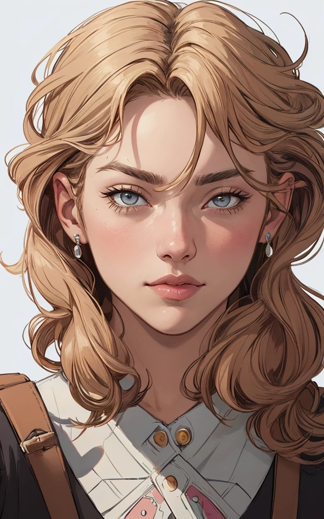 Personagem Yvonne Strahovski omagem de desenho animado de uma mulher .cartoon style illustration, estilo de arte dos desenhos animados, estilo de arte dos desenhos animados, digital illustration style, design de personagens altamente detalhado, arte digital detalhada fofa, City fan art, Design de personagens de retrato, beautiful digital illustration, retrato de alta qualidade, Arte em quadrinhos, mulher jovem. expression of sexual desire white background