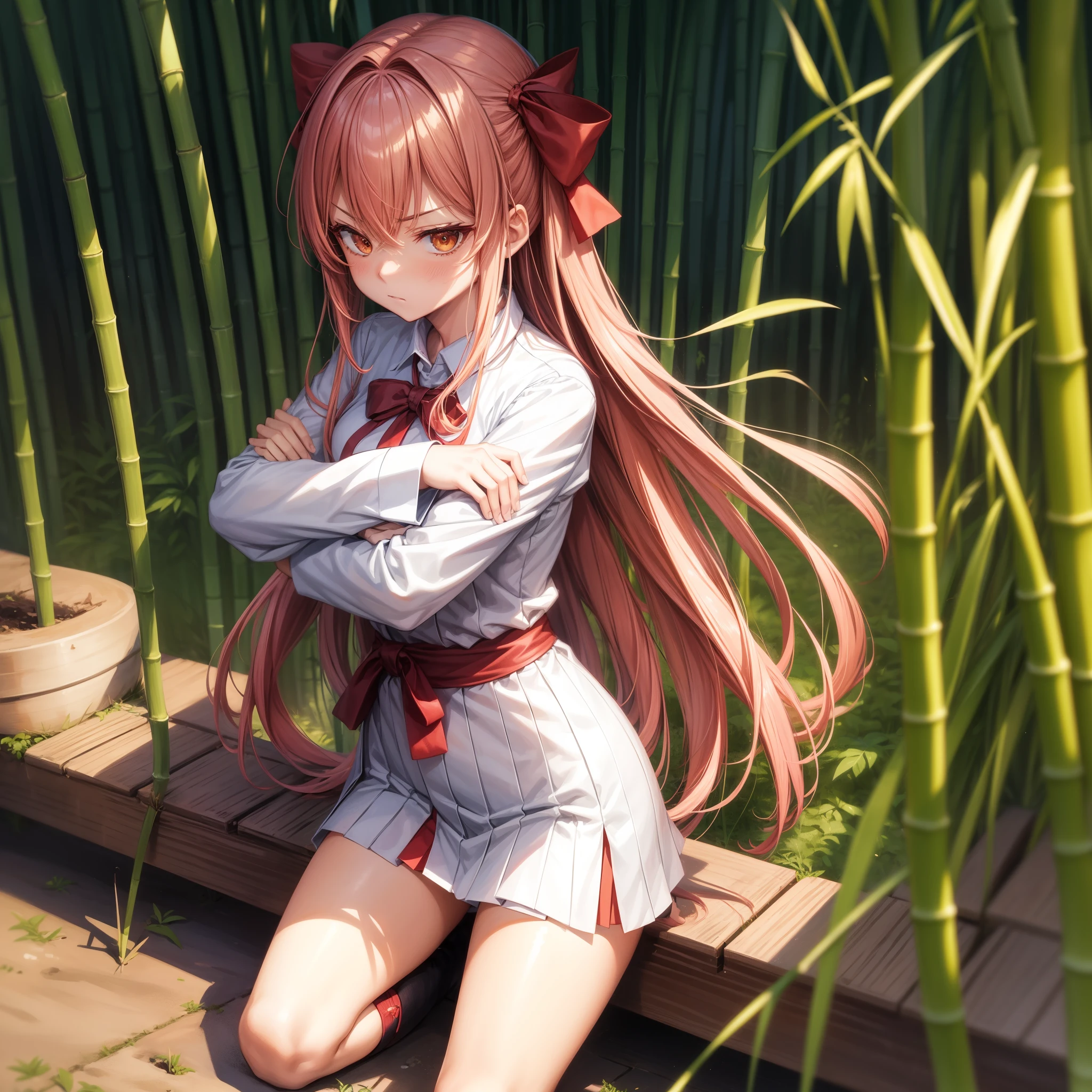 Female Banchou、bad、Yankee、Special Attack Uniform、、Glare、Turn on the gun、Red ribbon、Bamboo sword、tobacco、tobacco、Combat posture、Squat down and spread your legs、Cross your arms、slouch、Rage、well、I love you、Ye Yu's ancestor Wei Luo Shewei Demon World、Serious、Mabu-dashi 、Heaven and the world are self-respecting