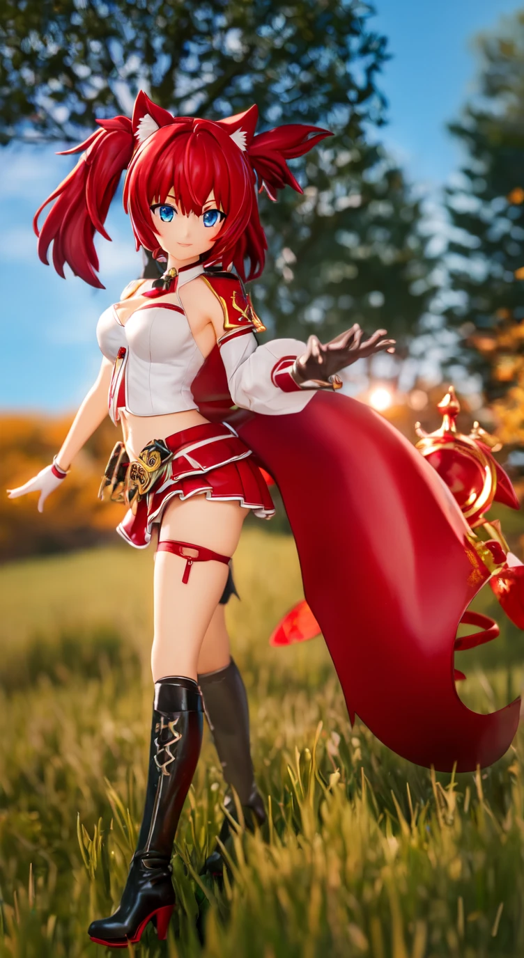 Masterpiece, Best quality, Orange Bunny Girl, Asuna, Asuna_\(As estrelas\), 1girll, (Sexy pose:1.2), fantasy, A high resolution, Original, Real, (arousing), landscape, Close_Up, The upper part of the body_Body, (Sit on grass), Smile, Solo, (:1.2), Long hair, (Big: 1.3), Watch viewer, Smile, Open mouth, bangs ,Detailed eyes, Beautiful background, (forest), Hands on hips, Orange hair, (Legs spread:1.3), Thighs, mitts, bunny soeur, (cleavage:1.4), Bare shoulders, Brown eyes, Very long hair, standing, (full body: 1.5), White gloves, (Chest open:1.5), White thighs, a garter belt, orange stockings and breeze, abec