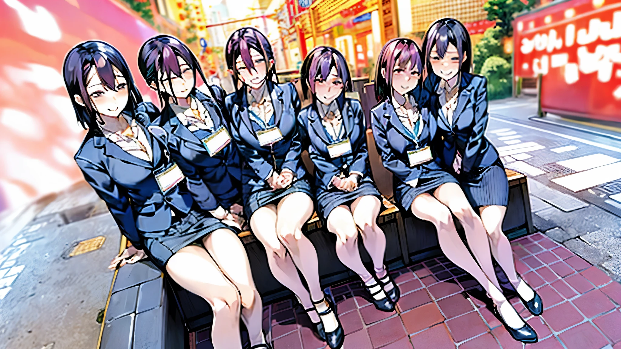 Subjective,ID card,cum on hair,
Five women:1.7,group photo:1.8,
stooping,Business  suit,pencil  skirt,
legs spread,ahegao,orgasm,
sweat,
steam,
shaggy hair,
Excitement, 
Unbuttoned first button,
forelock showing forehead,

#Quality UHigh resolution,1080p,16k,4K,8k,absolutely,Absurd,Anatomically correct,Awards,ultra high quality,Accurate,High resolution,Attention to detail,high quality,High resolution,masterpiece ,Realistic,RAW Photos,solve,retina,Super detailed,Textured skin,Super detailed ,ultraHigh resolution
