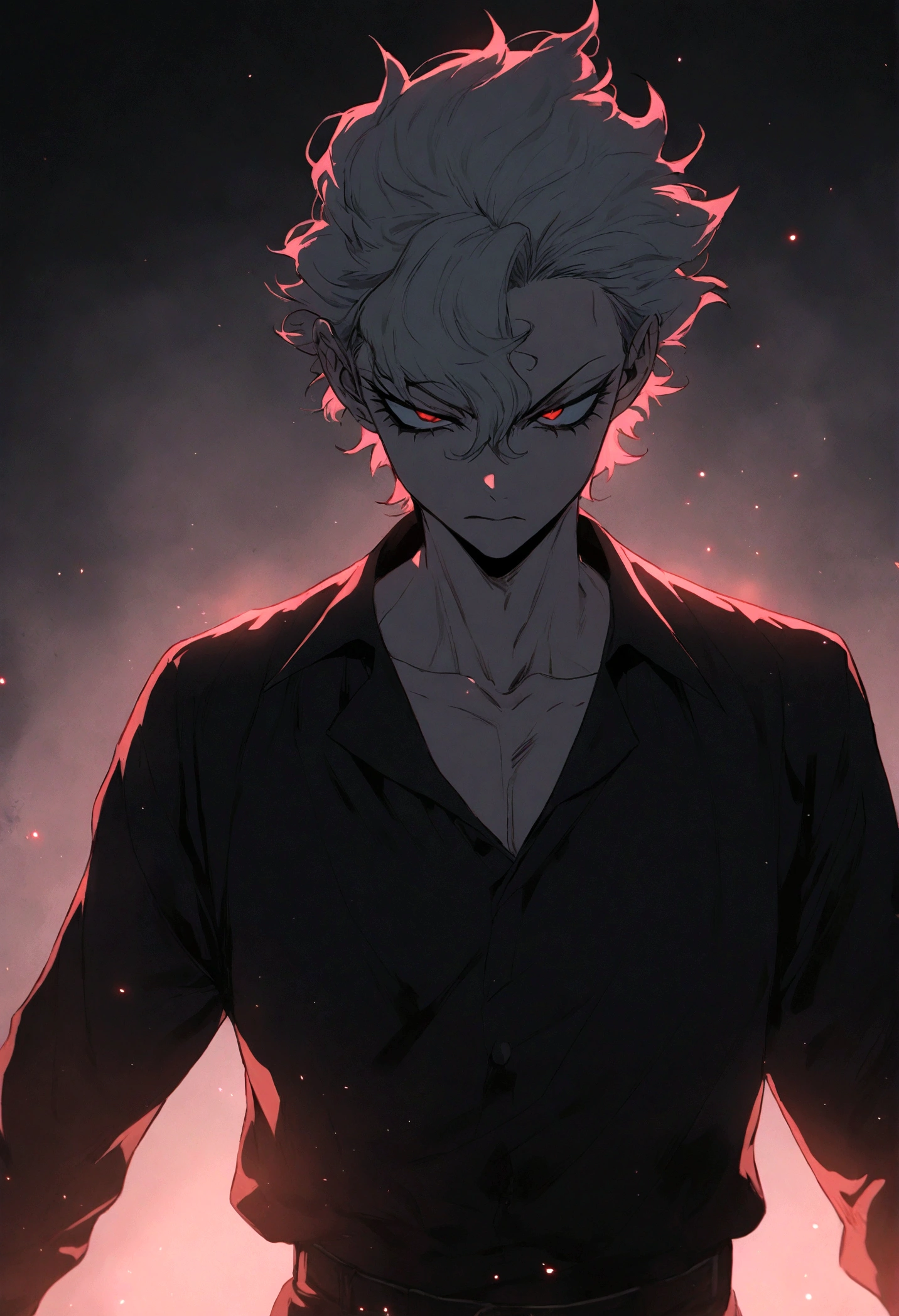 Akira Fudo, Devilman Crybaby, Male, with black clothes