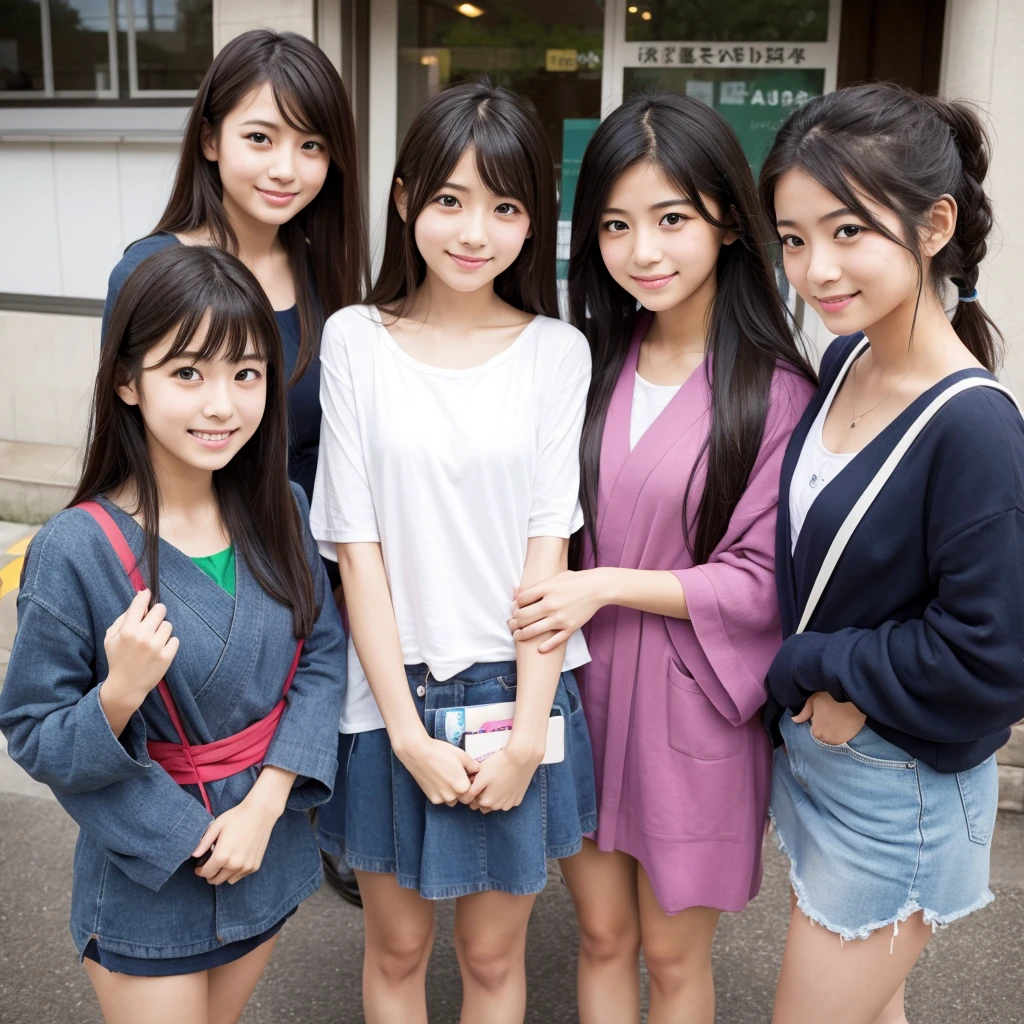 Pretty girl Japanese students