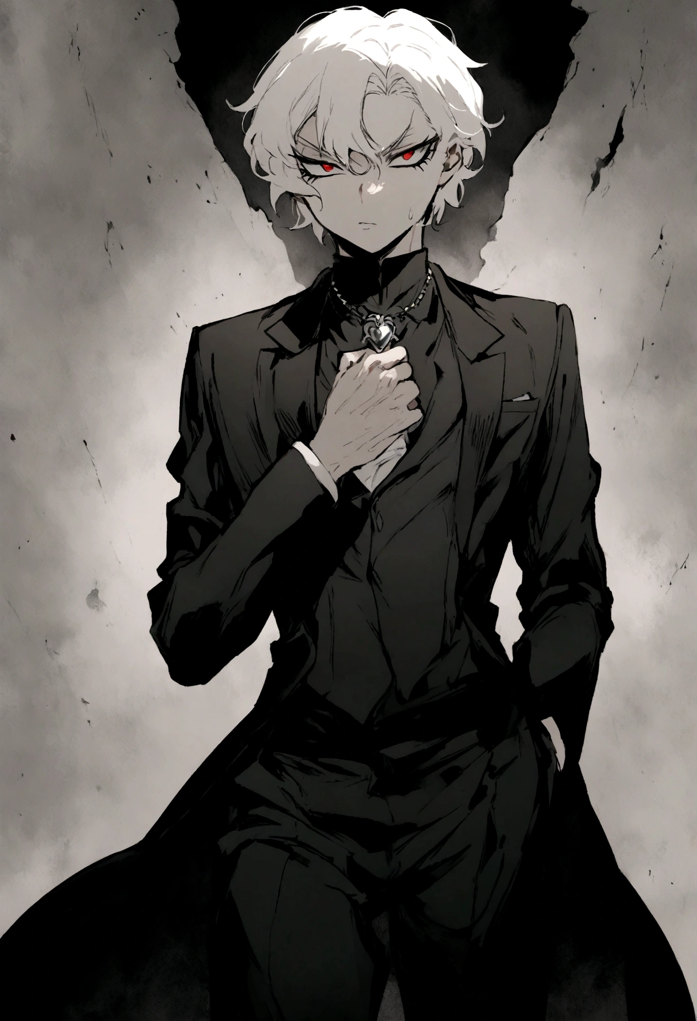 Akira Fudo, Devilman Crybaby, Male, with black clothes