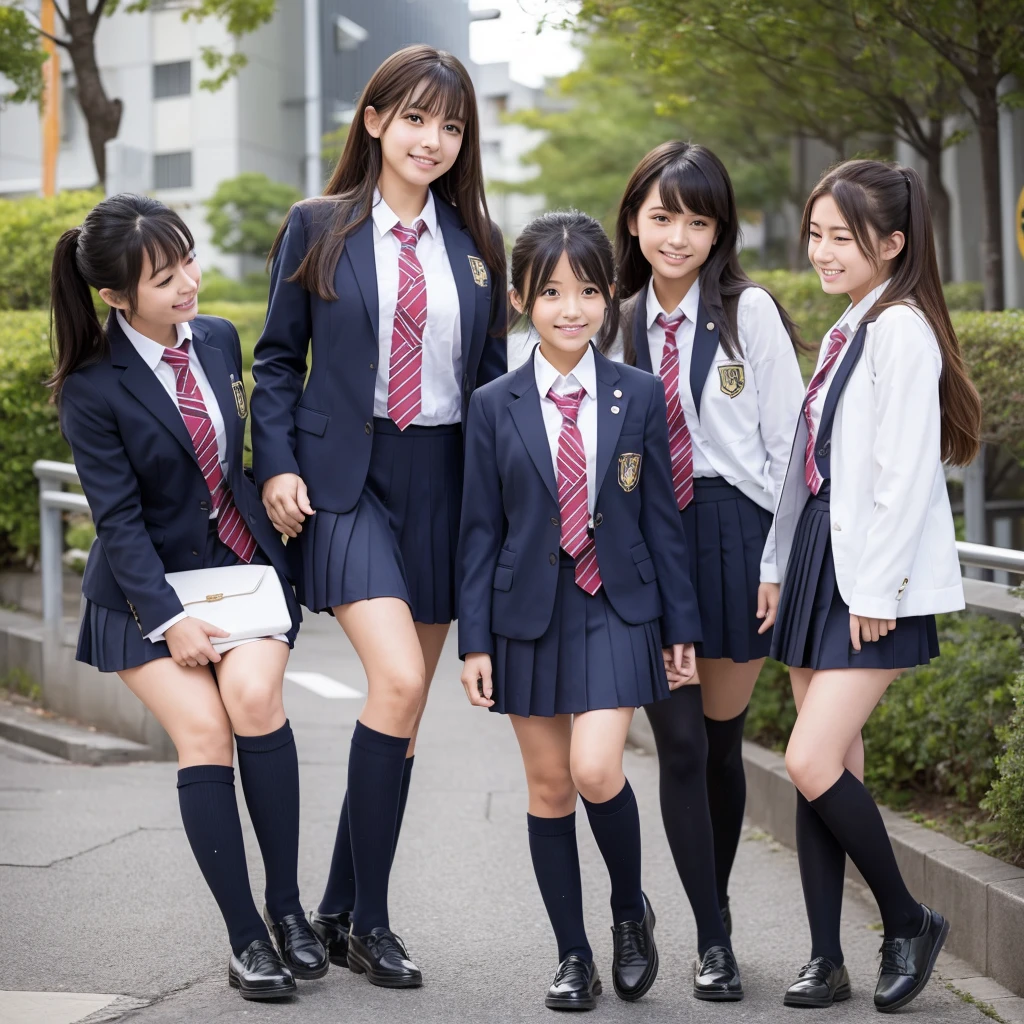 Beautiful Girls　Japanese students　uniform　tear