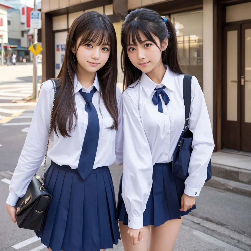 Beautiful Girls　Japanese students　uniform　tear