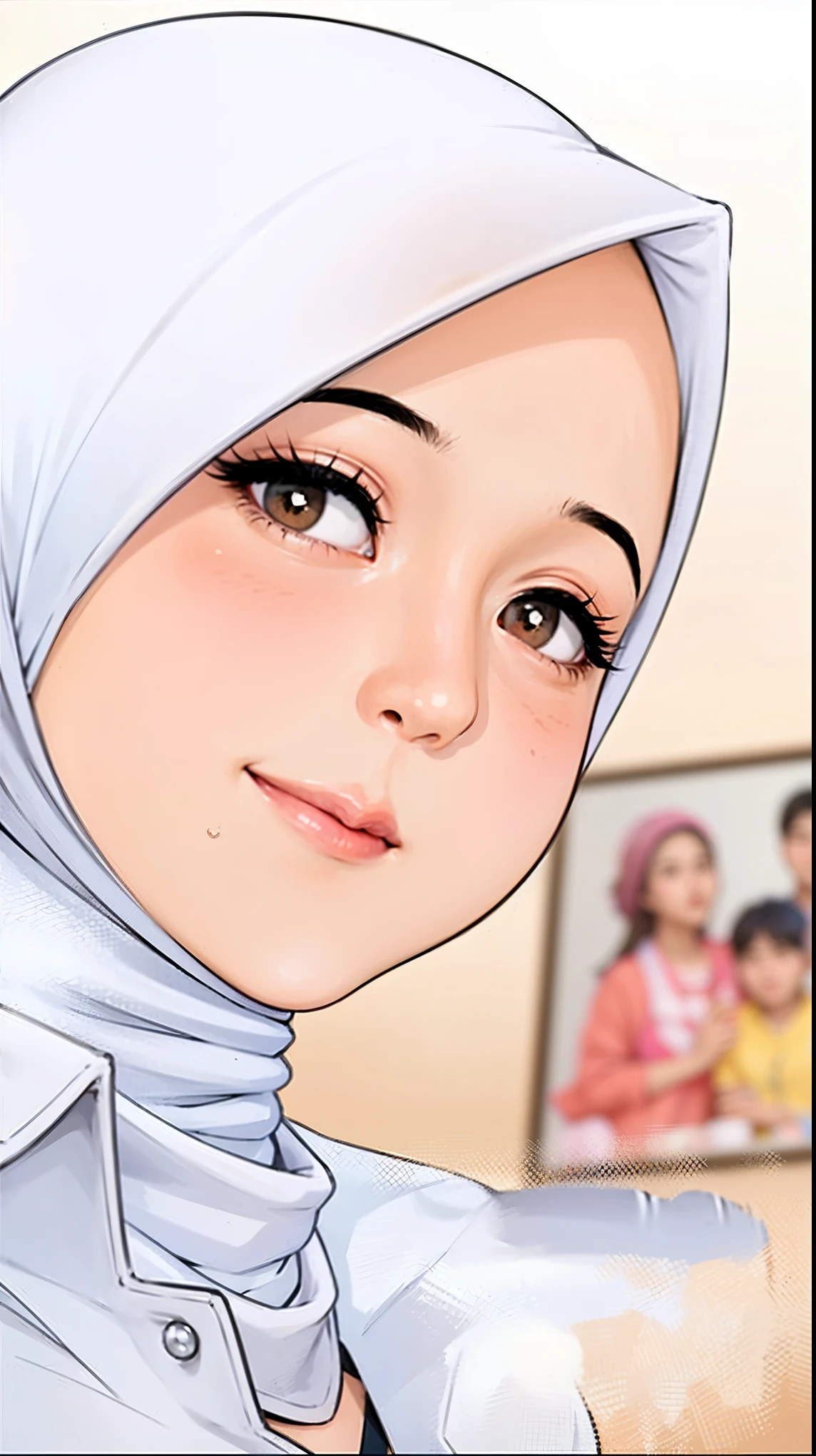 8K、RAW、lovey-dovey, blush, Headscarf