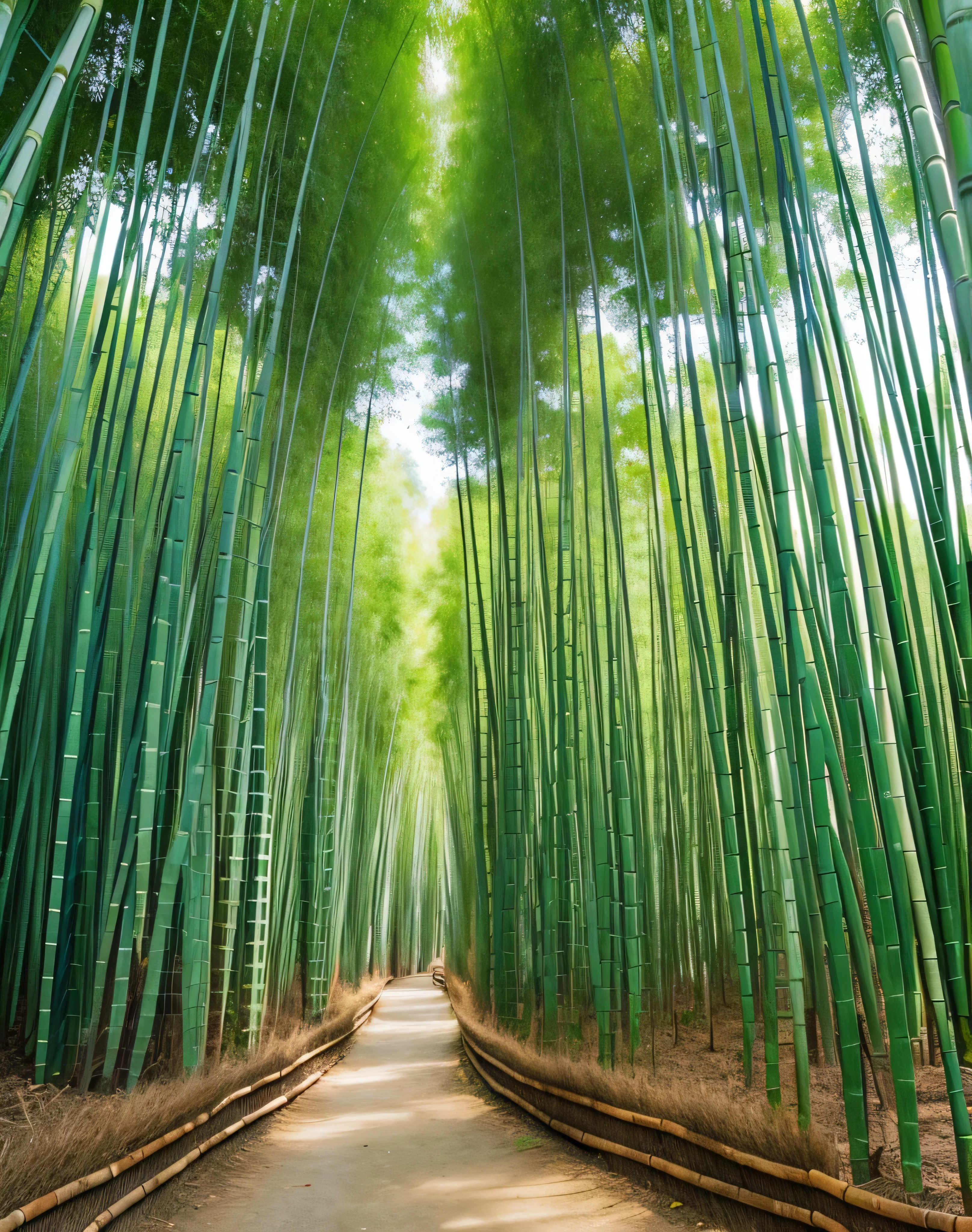 Bamboo grove ink painting