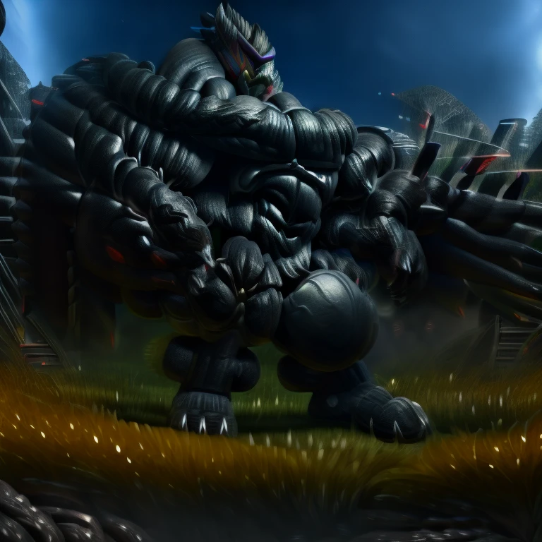 8K, cinderace, red eyes, (posing:1.3), (soft shading), detailed hands, ((detailed face, (detailed eyes:1.0), detailed)),
soccer field, grass, MONSTER ball, stadium, (masterpiece, best quality, detailed:1.2) detailed full body, 8K, muscular! Commission for High Res, unusually developed muscular body,
body full of huge muscles. pectorales enormes.
Exaggeratedly huge muscles.
Gigachad Muscular,
Masterpiece, highres, wearing crNanosuit,crNanosuit, strong and imposing, Spread wings, It has wings. have big wings. in a night city, futuristic city, nj5furry, The claws are sharp, Sharp teeth, long legs, black wings, black visor, black ARMOR, nj5furry, hyper penis (black color), long legs,