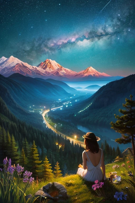 highest quality、Landscape painting、night、nature、Beautiful views