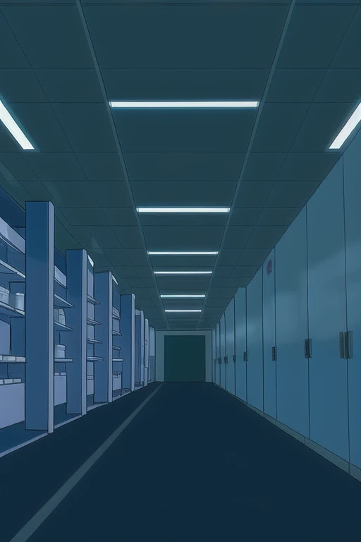 In the pharmaceutical factory,dark,Dot plot,Pixel style,unmanned,environment,Empty,阴dark,Old factory,Product display area