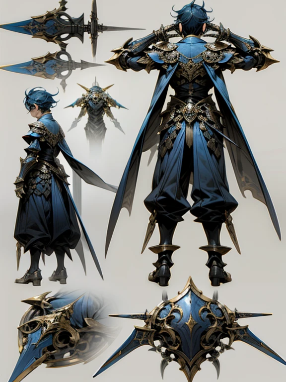 Design Sheet、front、back、Fantasy、arms、knife、sword、variation