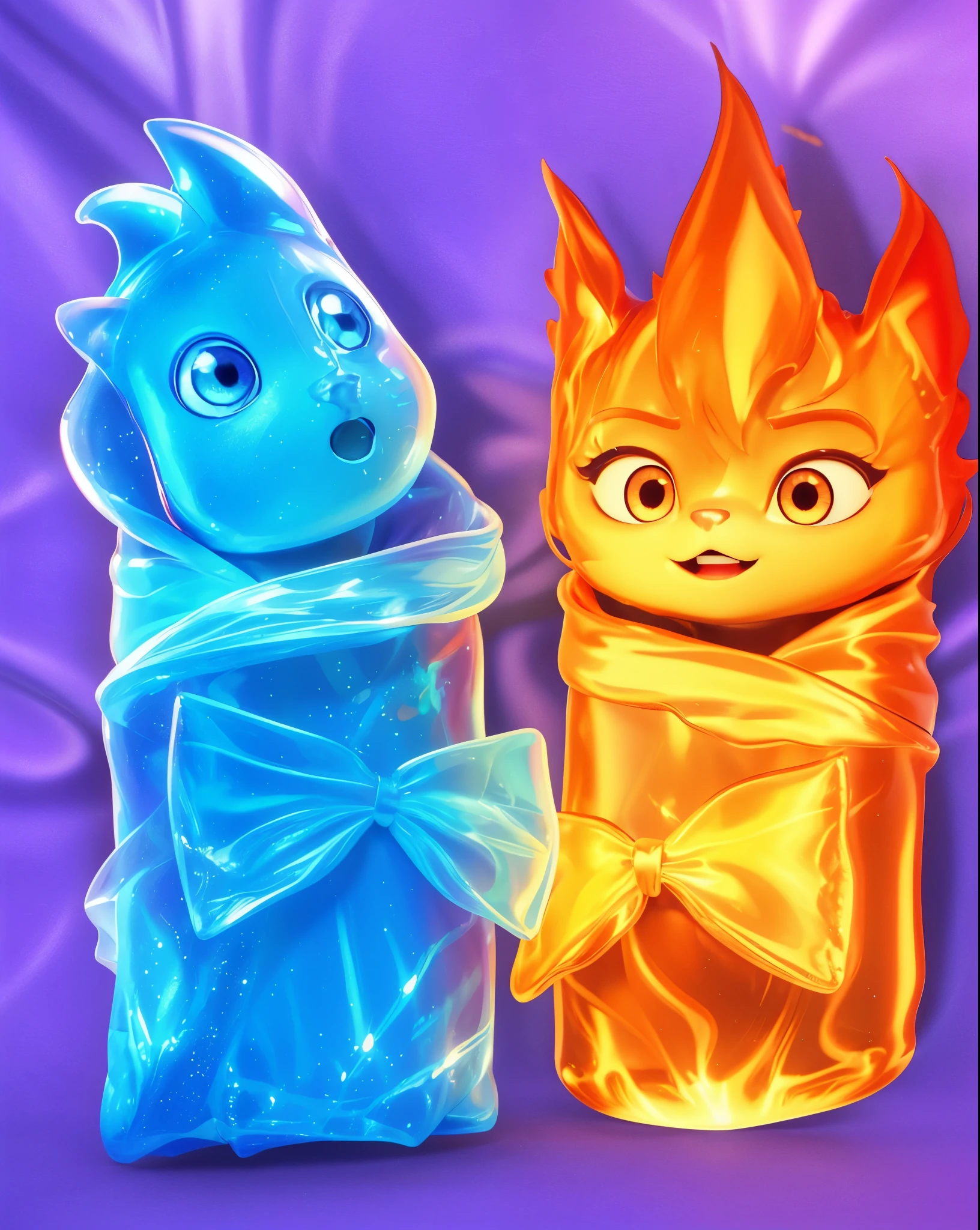 3d style, simplified design, 3d render, glossy texture, smooth 3d model, multiple light sources, rim light, sharp post effects render, (glossy plastic texture with multiple big light probe refractions), perfect cgi, smooth silhouette, high intensity refraction, (super glossy material), most beautiful vfx , blue background, plastic refractions, realistic, 4k, high resolution, rim light, photo shoot, commercial photo, profile shot, 4k, rim light, high resolution, 4k, glossy texture, smooth 3d model, multiple light sources, rim light, sharp post effects render, (glossy metallic texture with multiple big light probe refractions), perfect cgi, cgi art created only with gradients, smooth silhouette, high intensity refraction, (super glossy chrome material), most beautiful vfx, blue background, chrome metal refractions, multiple light sources, rim light, sharp post effects render, perfect cgi, digital art, detailed digital art, reflective, best quality, 4k, masterpiece:1.2, ultra-detailed, realistic, vivid colors, dark and moody lighting, The image of the highest quality, ensuring every detail is showcased perfectly. It in 4k resolution, allowing viewers to immerse themselves in the richness of the colors and intricate details. The realistic rendering. under the spotlight, reflecting, high-resolution image, realistic rendering, dark background, and rim light photorealistic The image features three characters standing in front of three houses. The characters are a red-haired mermaid, a purple cat, and an orange dog. They are each holding a yellow maraca