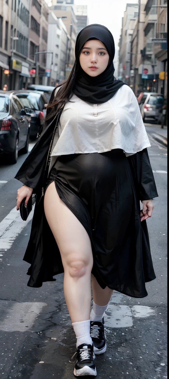 Mature woman, dress, black slingshot, exposed two armpits, big breast, huge breast, big hips, black hair, ahegao face, nasty, full body, open hips, exposed in public market, ((full body)), sexy pose, butt, slingshot, crowd background, new york time square , detailed face, (big breast: 1.8), squirting