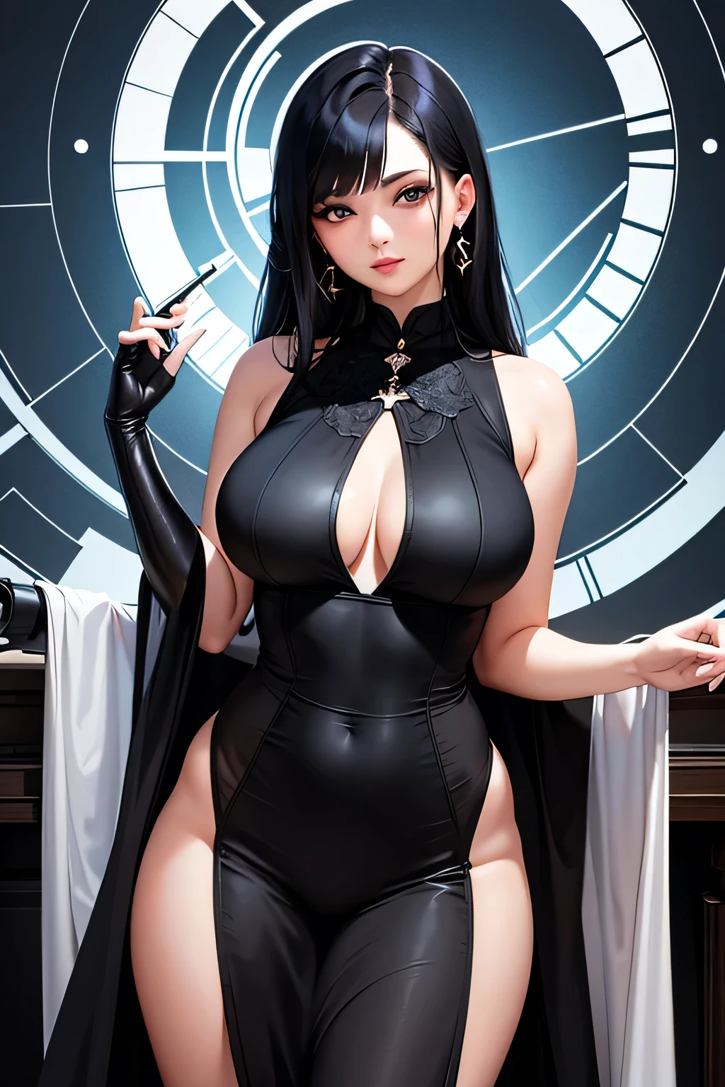 (Masterpiece, Best Quality)
A captivating 20-year-old chubby woman is gracefully showcased in this stunning, maximalist artwork by Artgerm, trending on ArtStation. (Seductive Curves, Glamour, Alluring) In a bold display of confidence, she stands unapologetically, (Beautiful Body, Beautiful Skin, Beautiful Hands) without a dress, her (Stunning Beauty, Unparalleled Beauty) on full display. Her (Dark Eyes, Vivid Colors) gazing enchantingly, a (Sleeveless, Silhouette) silhouette against the (8K An