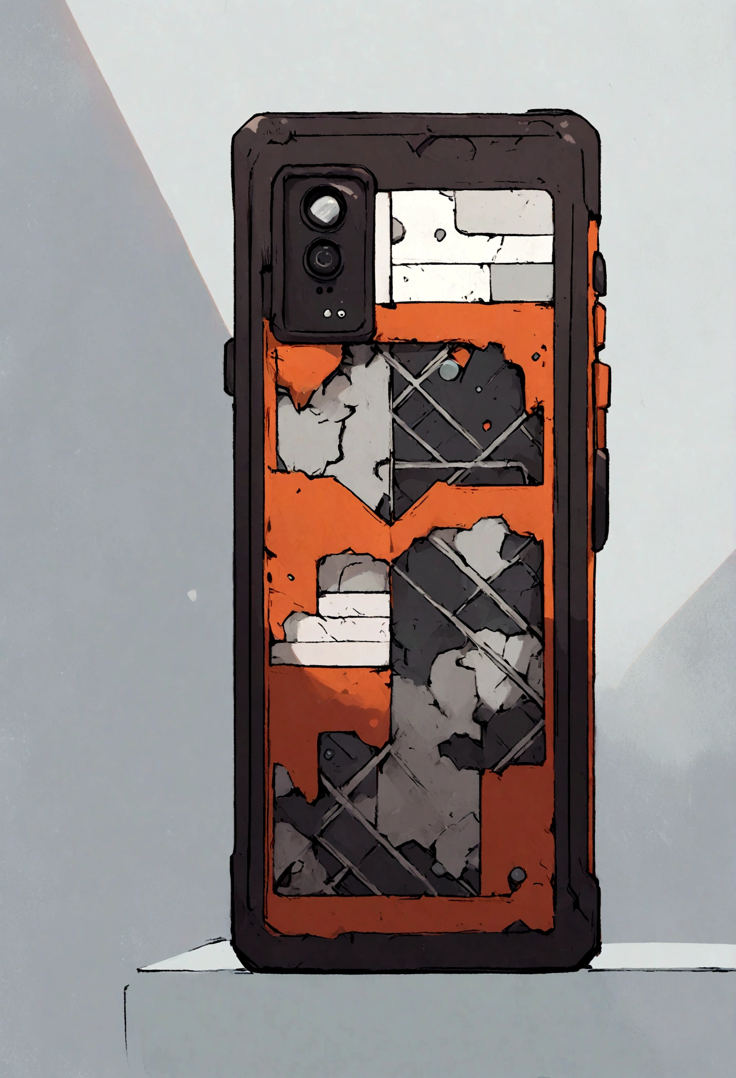 design a rectangle phone cover with naruto