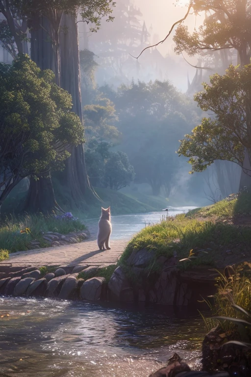 astonishing shot of cat from The Wizard of Oz, magical, stunning, intricately detailed, unreal engine, octane render, fairytale dreamlike light --ar 9:16 --style expressive --s 1000 --q 2 --niji 5