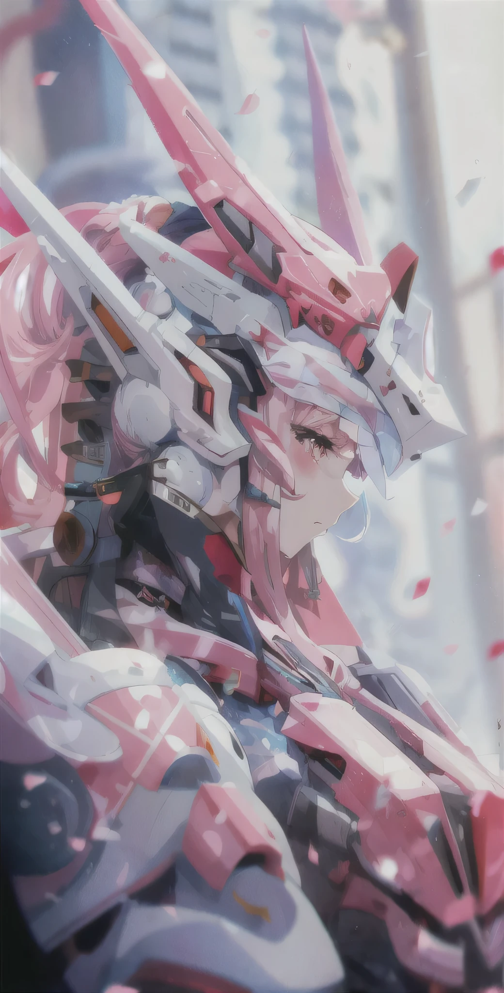 Arabic style image of a woman in pink and white outfit, Anime Mecha Aesthetics, Best Anime 4K Konachan Wallpaper, Anime Style 4k, anime wallpaper 4k, anime wallpaper 4k, Detailed digital anime art, anime art wallpaper 4k, anime art wallpaper 4k, 4k anime wallpaper, Highly detailed digital art in 4K,masterpiece, (((highest quality))), (((High resolution))), {Detailed and beautiful eyes}, finely, Detailed and beautiful eyes,1 Girl, (alone:1.5), (Hair Ribbon:0.4), Pink Eyes,Cinematic Angles,perspective,(((White bun hair))),(((Long pink hair))),Kunimi Tama,