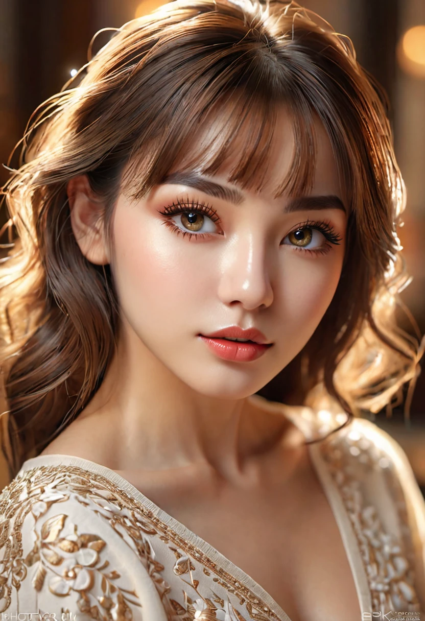 1girl, beautiful detailed eyes, beautiful detailed lips, extremely detailed face and portrait, long eyelashes, sexy body, photorealistic, highly detailed, 8k, best quality, masterpiece, hyper detailed, intricate details, elegant, graceful pose, natural lighting, warm color palette, glowing skin, volumetric lighting