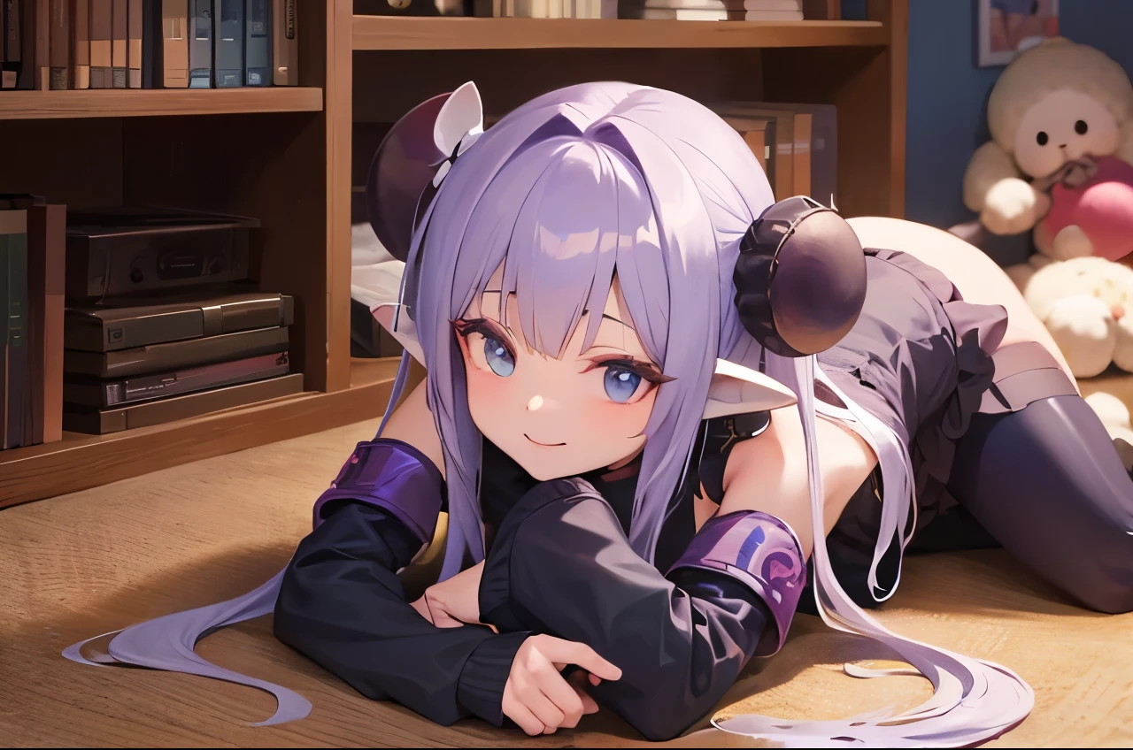 13 year old girl, girl's hair is shoulder length with octopus tentacles, anime style