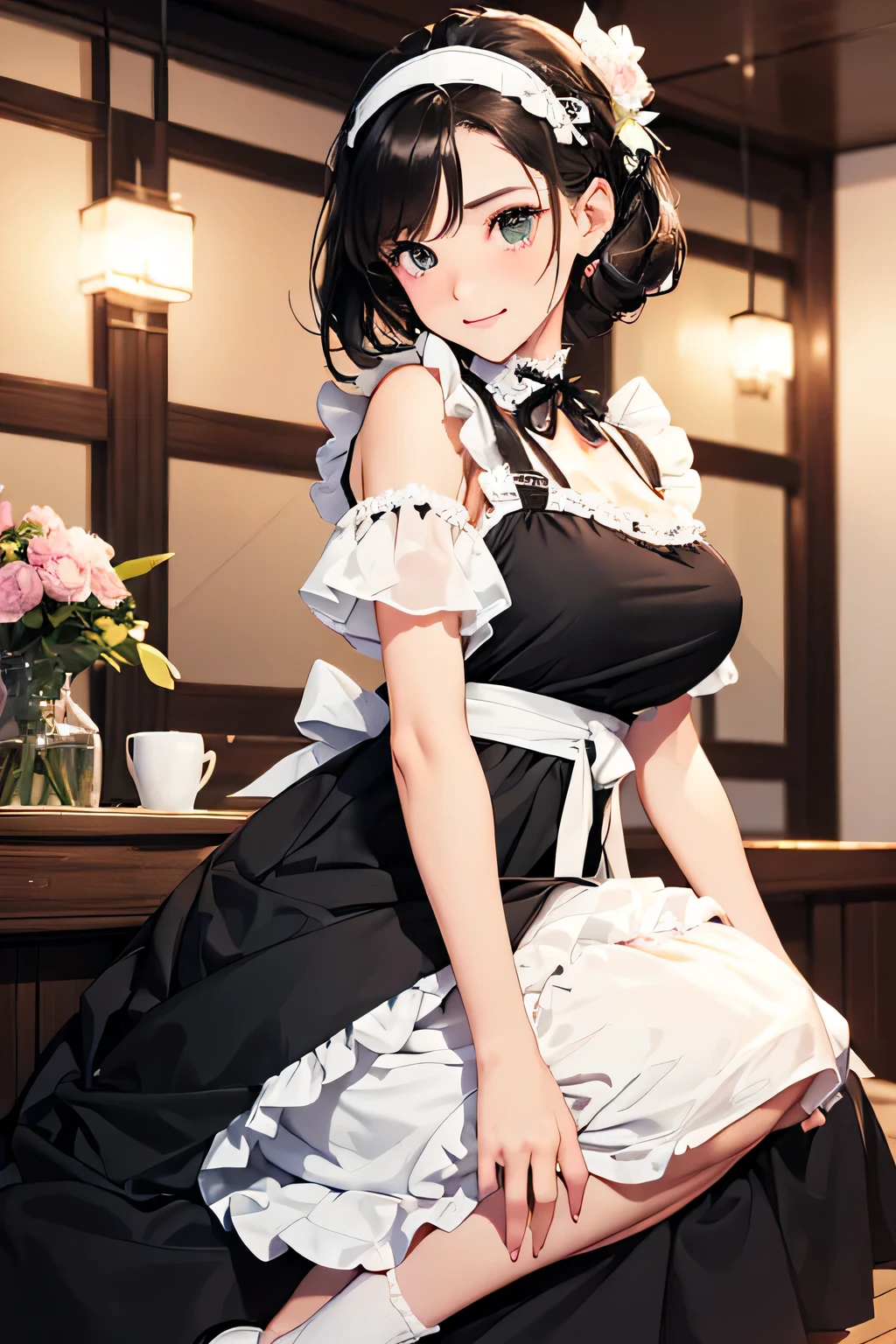 highest quality、High resolution、Detailed Background、(Beautiful face in every detail:1.4)、Anatomically correct、(Detailed facial expressions)、(Detailed eyes:1.2)、(Detailed eyes:1.2)、Beautiful women in their 20s、(Highly detailed face:1.4)、Braided Ponytail、Bobcut、Brown Hair、Black Hair、well-groomed eyebrows、cute eye makeup、Cute Lip Makeup、(Huge breasts:1.3)、Accentuate your breasts、Accentuate your cleavage、Glasses、laughing、Smiling、smile、A fun atmosphere、Buckingham Palace、Chateau de Versailles、Windsor Castle、

(Three beauties in A fun atmosphere with famous architecture as the backdrop:1.5)、

Pair a black dress with a white apron、The frills and ribbon design on the apron add a nice accent.、
A soft arrangement with pastel colors will give you a cute impression.、Try choosing colors like pink and mint green.、
Lace and chiffon materials add a feminine and delicate touch.、Sleeves and aprons made with lace and chiffon、Try incorporating it into your design、
Ribbons and head accessories can add cuteness and accents.、Try adding ribbons to your dress or apron, or matching it with a headband or ribbon hair accessory.、Consider the appropriate accessories and shoes depending on the occasion and event you will be wearing it for.、cute