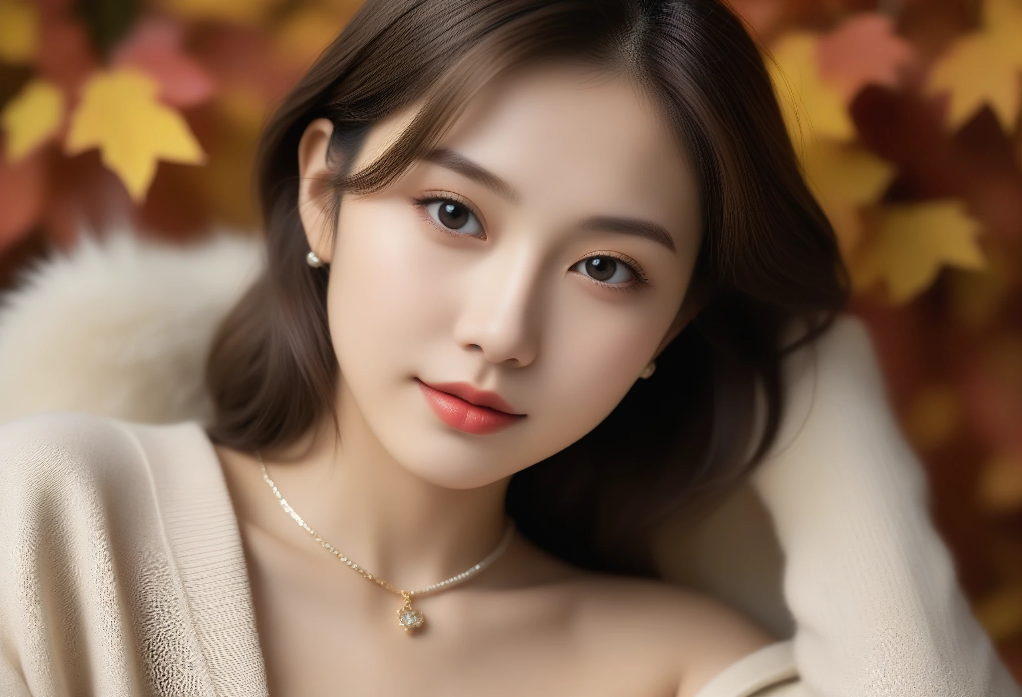 8k, Ultra-high resolution, highest quality, masterpiece, Surreal, photograph, 1 girl, (16 years old:1.3), pretty girl, Cute Face, Beautiful eyes in every detail,masterpiece,highest quality, Tabletop, 超A high resolution, (Realistic: 1.4), One Woman, Looking into the camera, Fashionable autumn clothes, Japanese women, Age 34,Luxury Bags, Luxury Watches, Famous Brand Autumn Goods,Domestic travel(Fukuoka),Traveling alone,Brown Hair,Short-haired,necklace、Glamour,Amorous,,Bold Pose、Looking at the audience、beauty,Long neck、Smile a little、Please close your mouth and laugh、(((Ideal body type))),A-cup small breasts :2,、Portraiture:2、Perfect Anatomy、鮮明なdetailed、detailed、Surreal、Light and shadow,Strong light,Fashion magazine cover,Thin lips