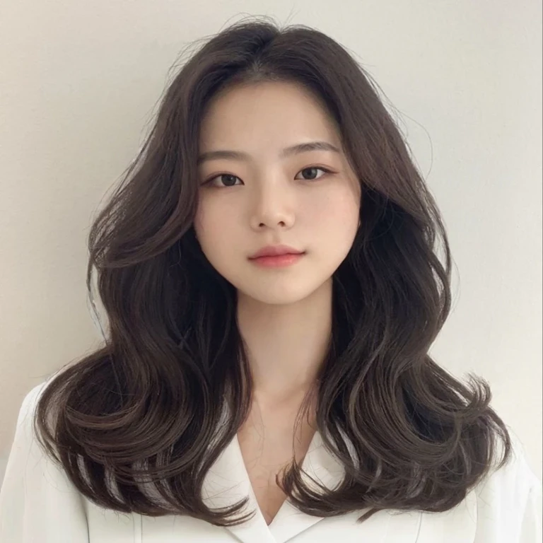 Best Quality, 8k, Masterpiece, (Portrait: 1.3), (photo realistic:1.4), (hyper realistic:1.4), Sharp Focus, looking at viewer, (smoother lighting:1.1), (increase cinematic lighting quality:0.9), realistic lighting, backlighting, light on face, ray trace, (brightening light:1.2), (Increase quality:1.4), sharp detail, (best quality real texture skin:1.4), finely detailed eyes, black_eyes, finely detailed face, 25 year old Korean woman, (white suit_jacket:1.4), (Create an image maintaining the original base model hairstyle:1.5)