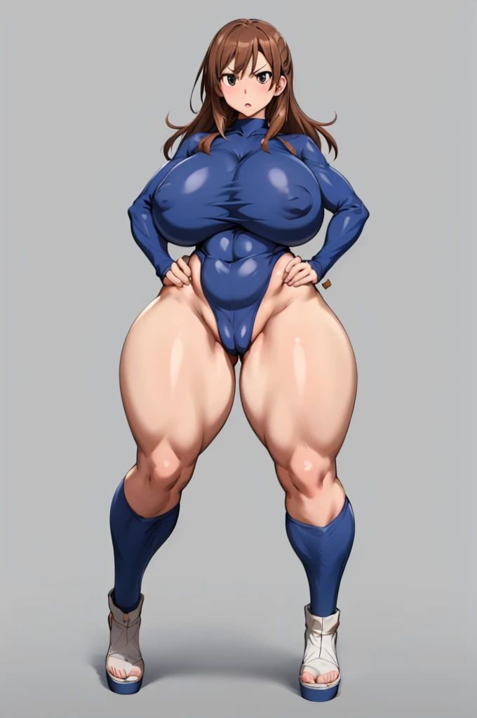 One Girl,Precise five fingers、{(((Wide Hips)))、 (((plump and thick thighs)))、((Big Ass))、(Big Breasts) Embarrassed look、whole body、Sexy pose。naked