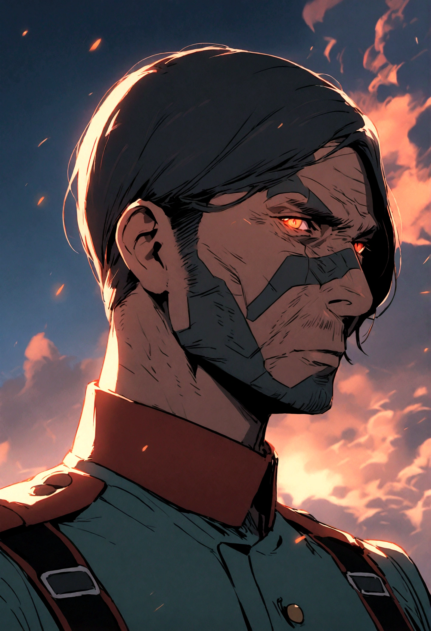 1boy, male focus, Sergei Smirnov, gundam, detailed face, detailed eyes