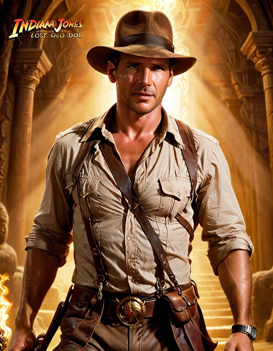 Movie poster of Indiana Jones and the Lost golden idol