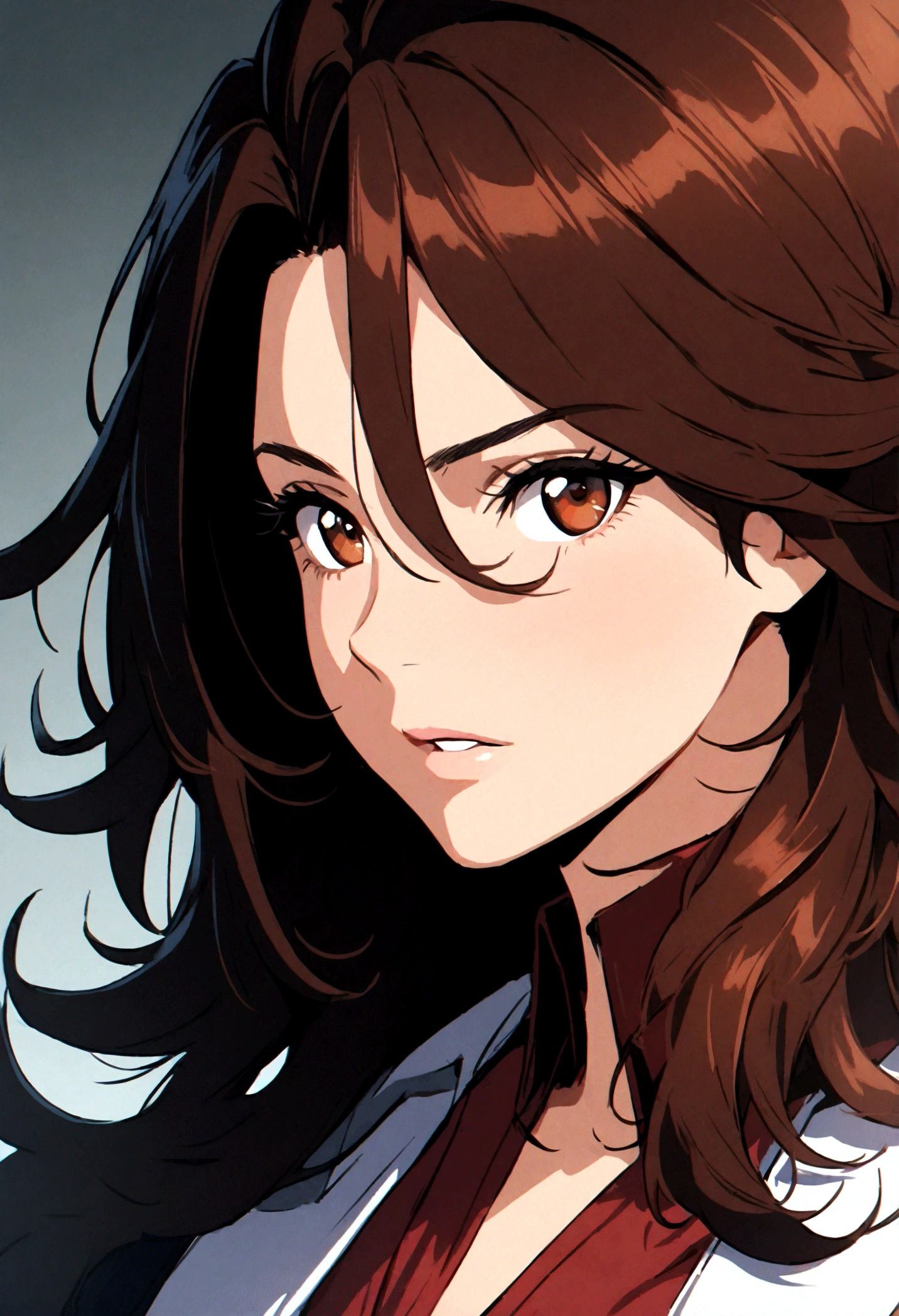 1girl, sumeragi lee noriega, gundam, detailed brown hair, detailed brown eyes