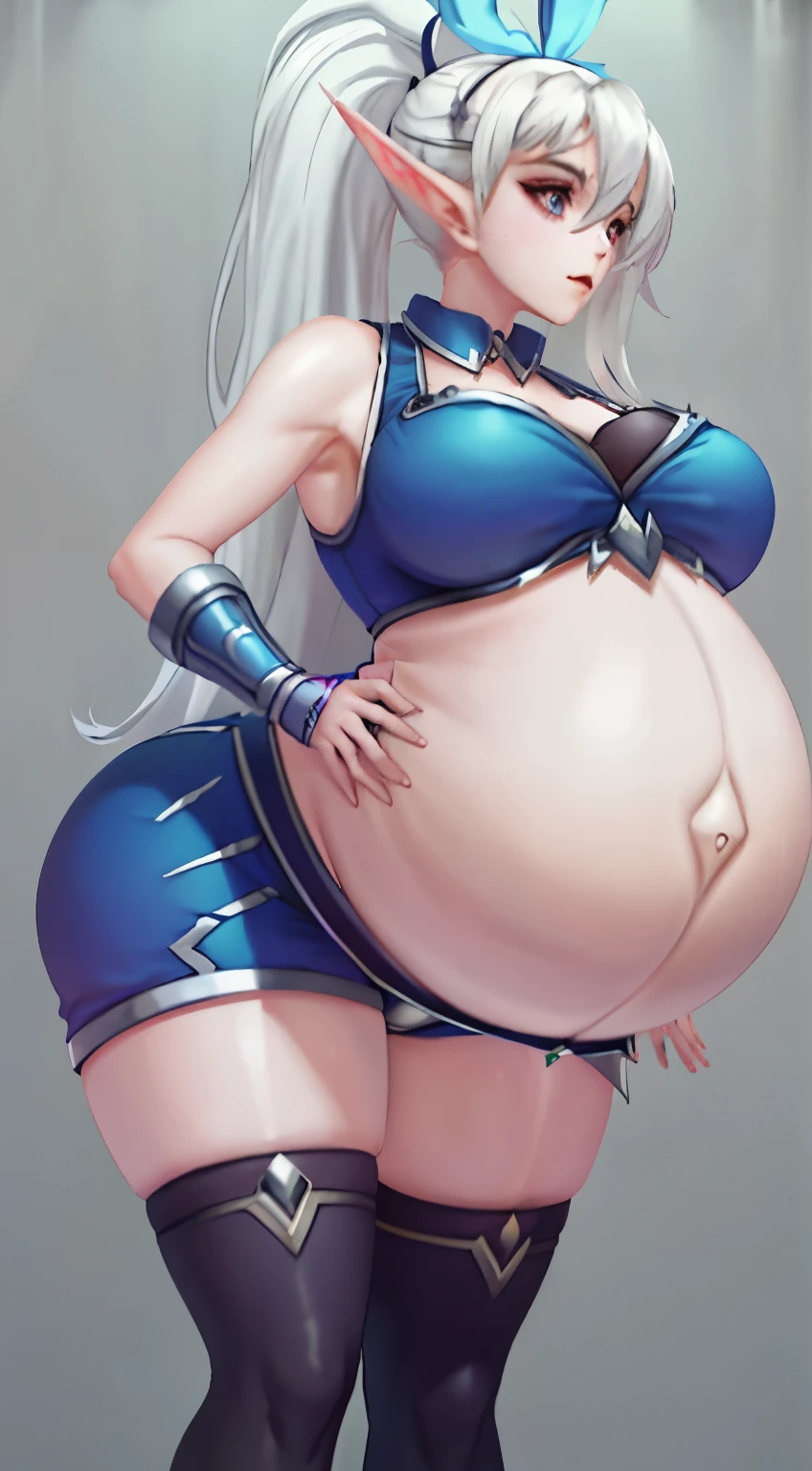 Ponytail , white hair,Big  Bump pregnant,pink bunny girl suit , Big , nipple, cum,16 yl, Big pregnant Belly, Big Pregnant girl, Largest Belly of Pregnant, Huge Pregnancy Belly, blue eyes, huge 9 months Pregnancy Belly, elf girl, white hair