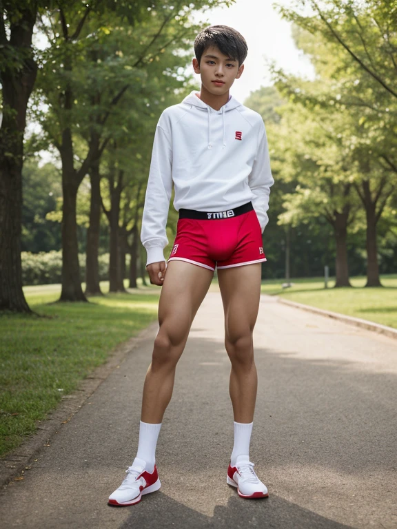 teenagers , very young , light-skin , wearing an dark red sexy underwear, tmasterpiece,k hd,the feet,Transparent sports vest,semi transparent,black long socks,The barefoot , red colour , handsome and cute , extreme cute boy , white skin , dark red underwear boxers shorts , extremely tall and cute boy ,oppa model , handsome model , full body , dark red boxers underwears short shorts , black socks , white light-skin , Chinese model , young boy , white skin , handsome and extremely cute , red boxers underwear shorts , long black socks , handsome model , at the park , jogging , model oppa , long legs , jogging , running , high knee black socks ,black long socks , stand up , extremely tall , extremely high , red underwears , red sports underwear , long black socks , clean and white legs , Chinese model , extremely long legs , looking at the camera , clean and white thigh , heavy bulge , kid face , b , wearing red underwears boxers , light and white skin , Chinese model , strike a pose , sexy pose , flexing pose , show off his handsome pose , size different , height different , tallest boy in the world , height comparison with other boy