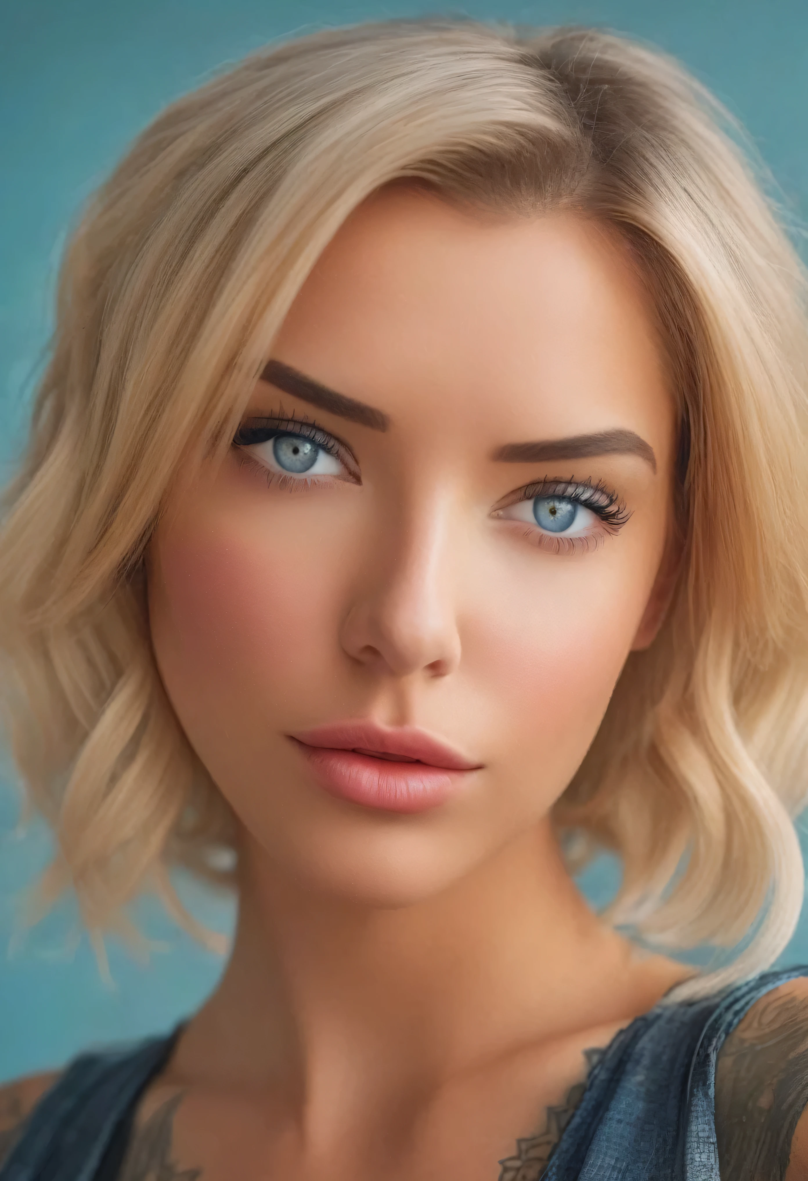 create an image demonstrating the style of ((Cyber Grunge)), hyper realism, 8k high definition, vibrant colors, sharp focus, insanely detailed, 35mm-raw-photo, dynamic-composition, perfect-eyes, perfect-lips, stunningly-beautiful, vibrant-colors, intense-expressions. She has blue eyes and a french-twist hair style.